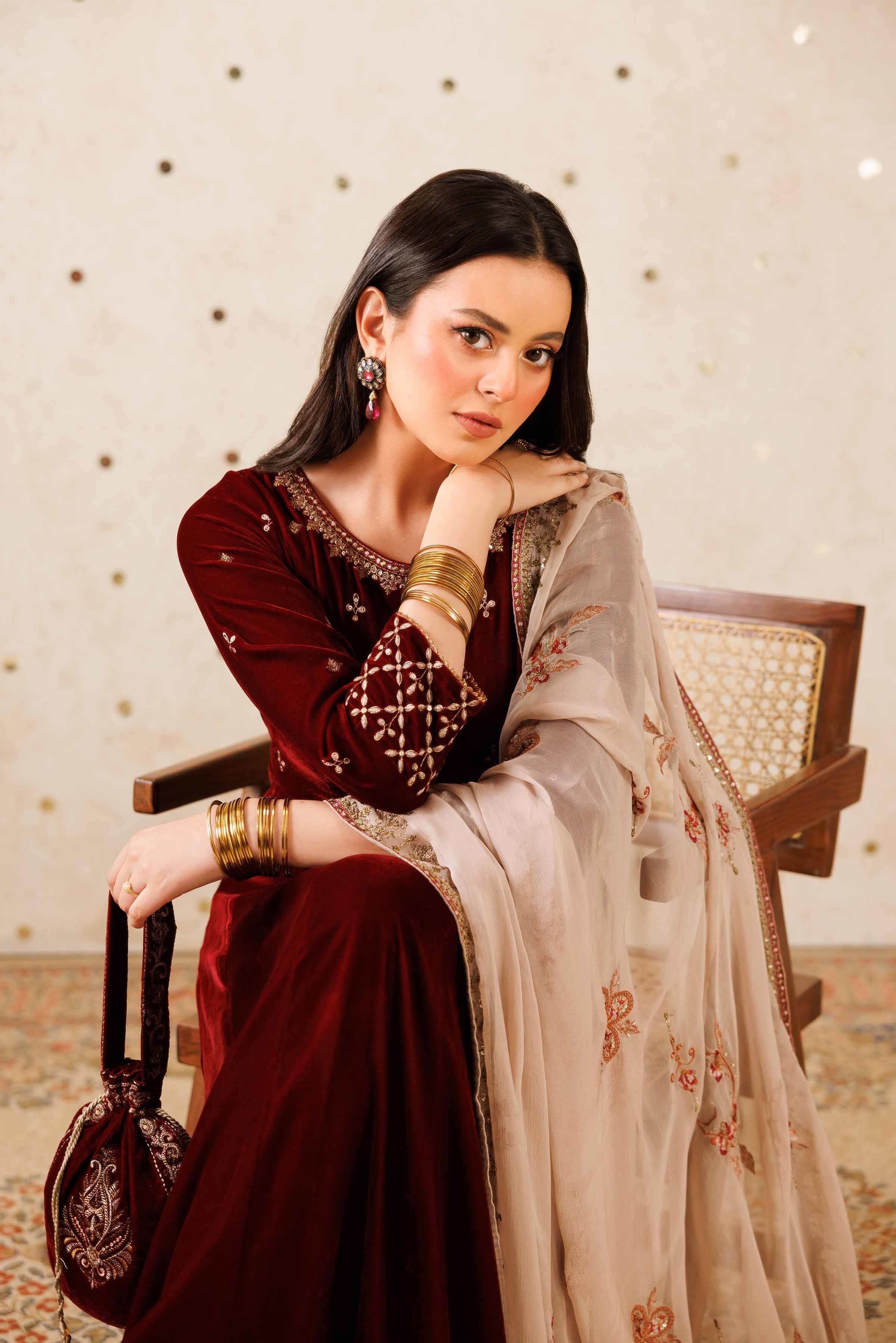 2 Piece - Embroidered Suit - KFW25-05 - Image 8