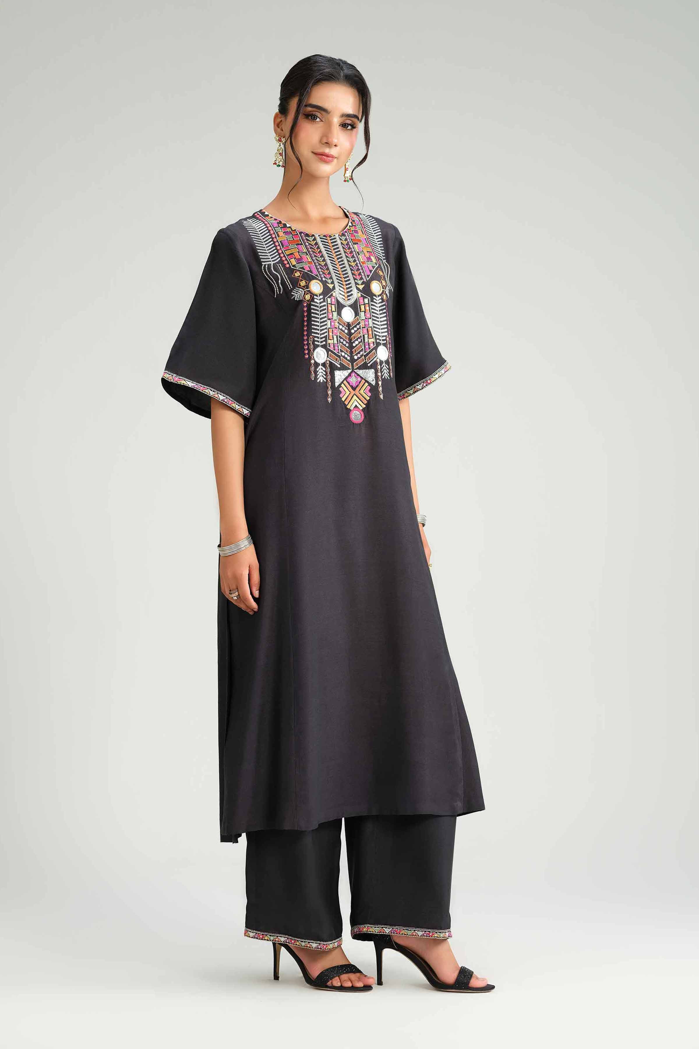 2 Piece - Embroidered Suit - KFW25-105 - Image 2