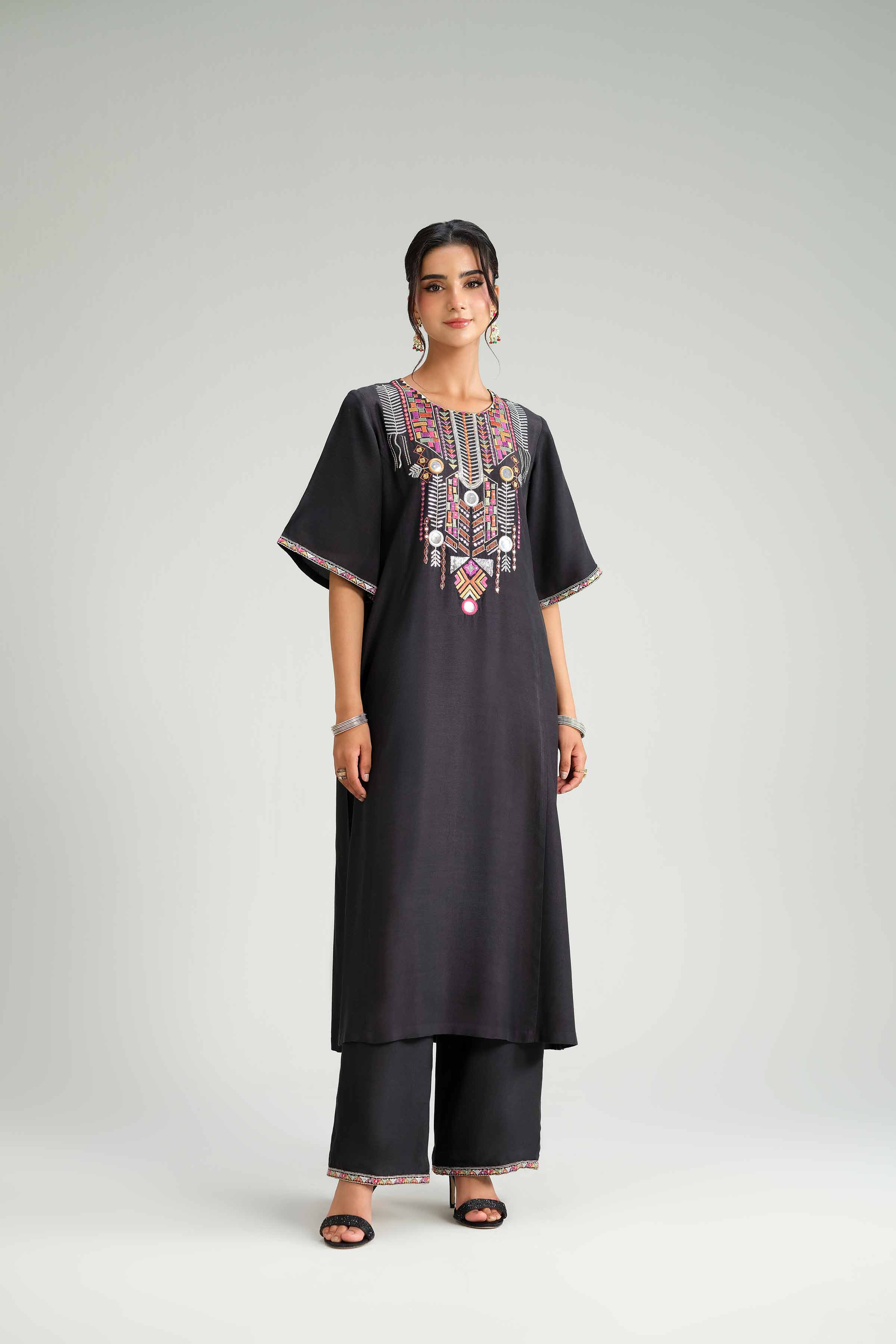 2 Piece - Embroidered Suit - KFW25-105 - Image 5