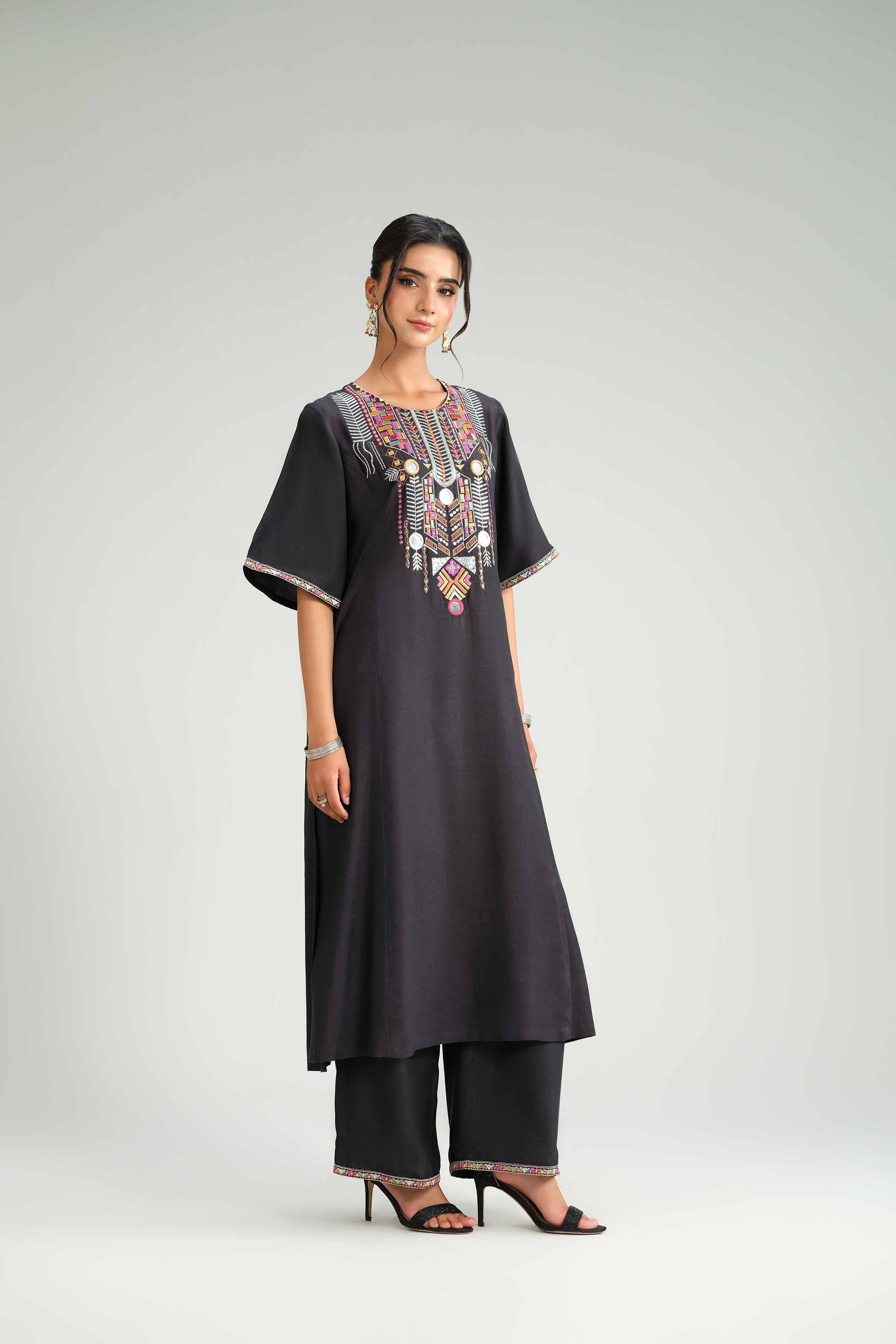 2 Piece - Embroidered Suit - KFW25-105 - Image 7