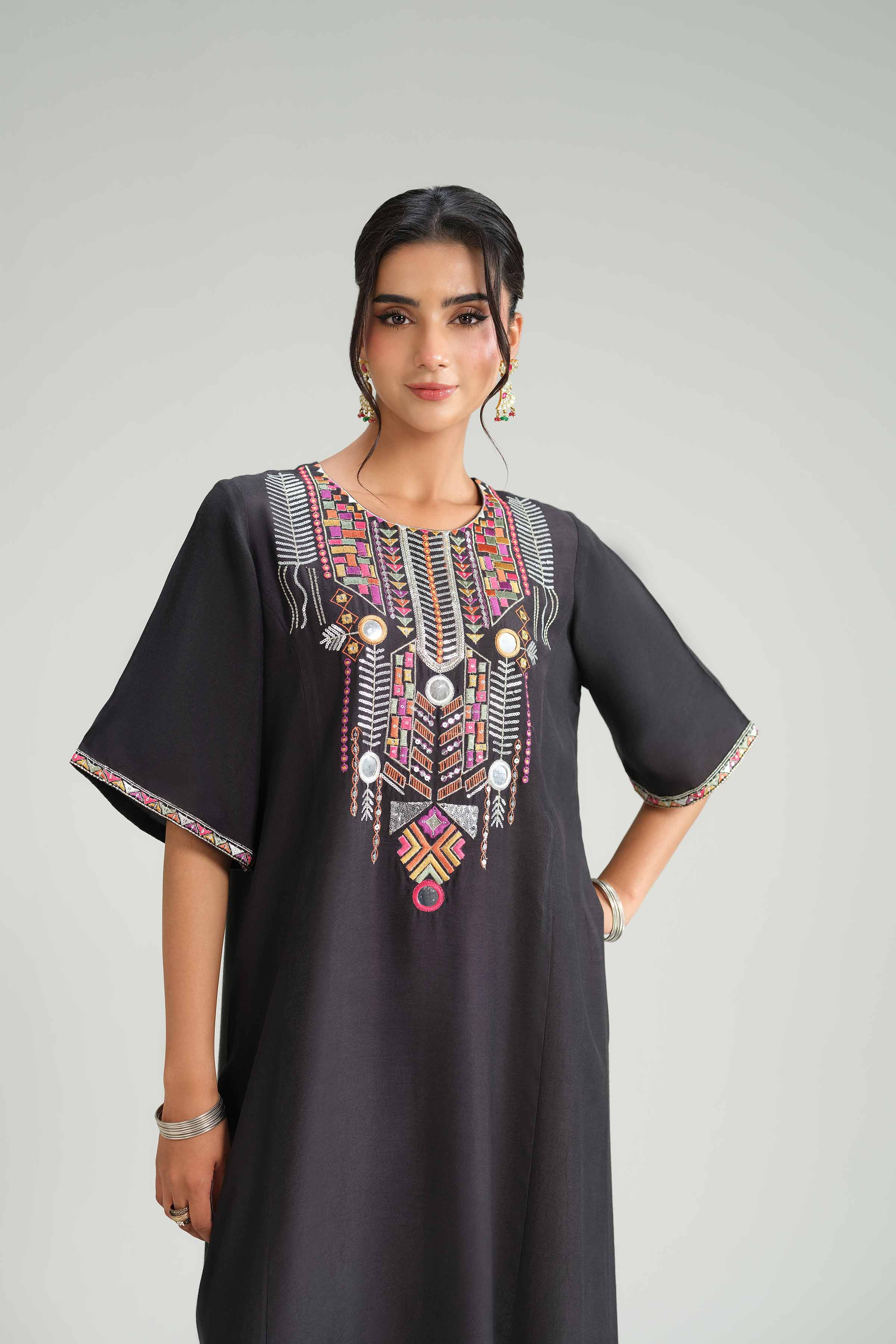 2 Piece - Embroidered Suit - KFW25-105 - Image 9