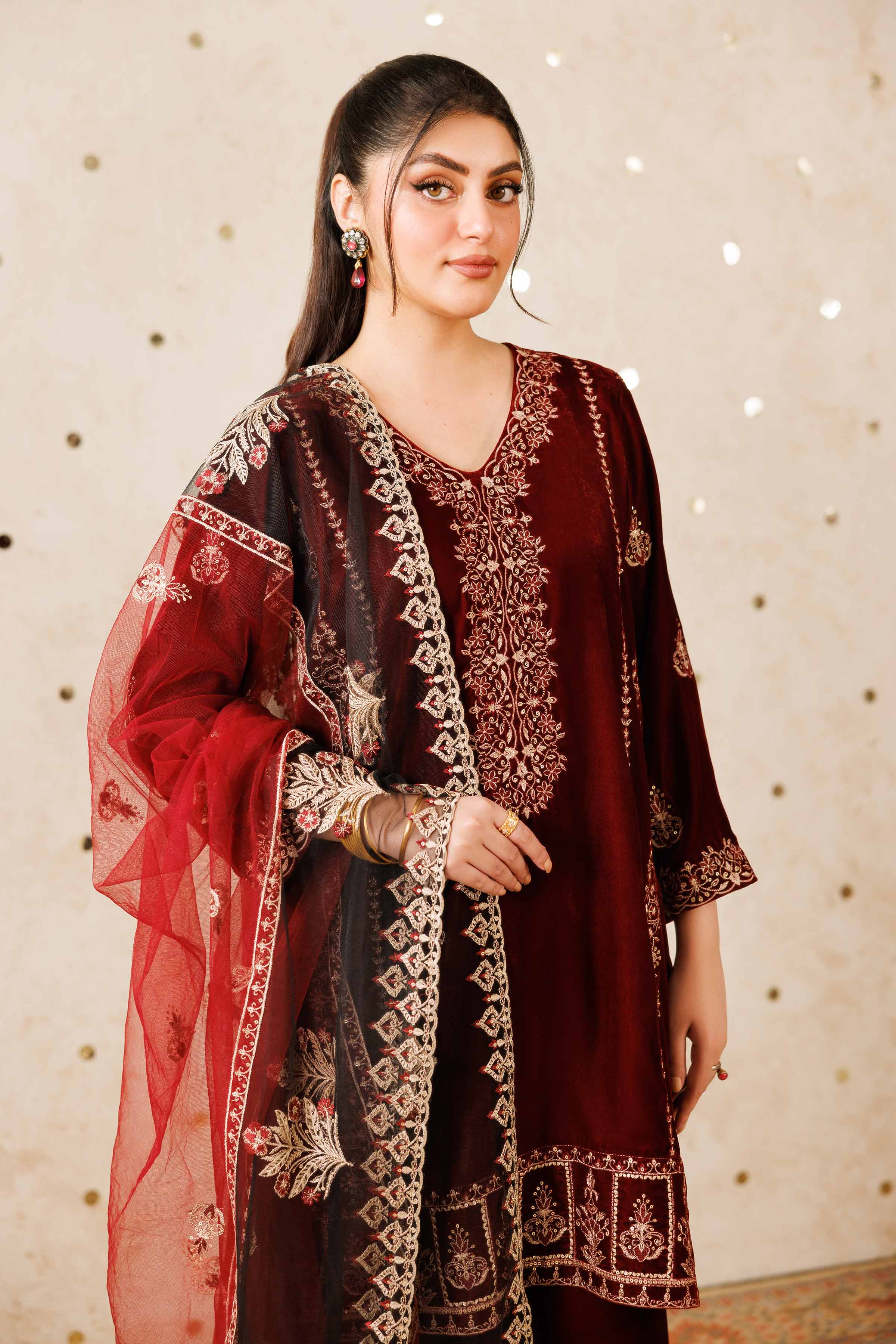 3 Piece - Embroidered Suit - KFW25-11 - Image 7