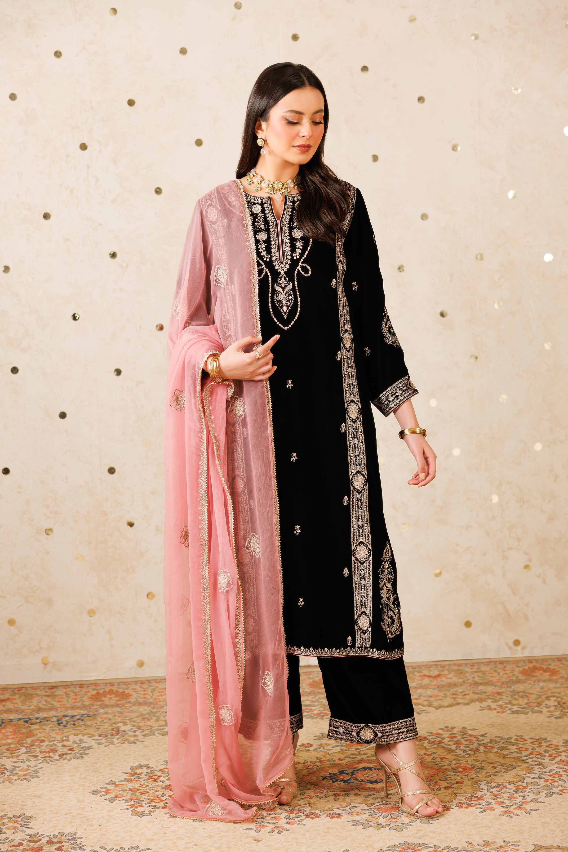 3 Piece - Embroidered Suit - KFW25-13 - Image 5