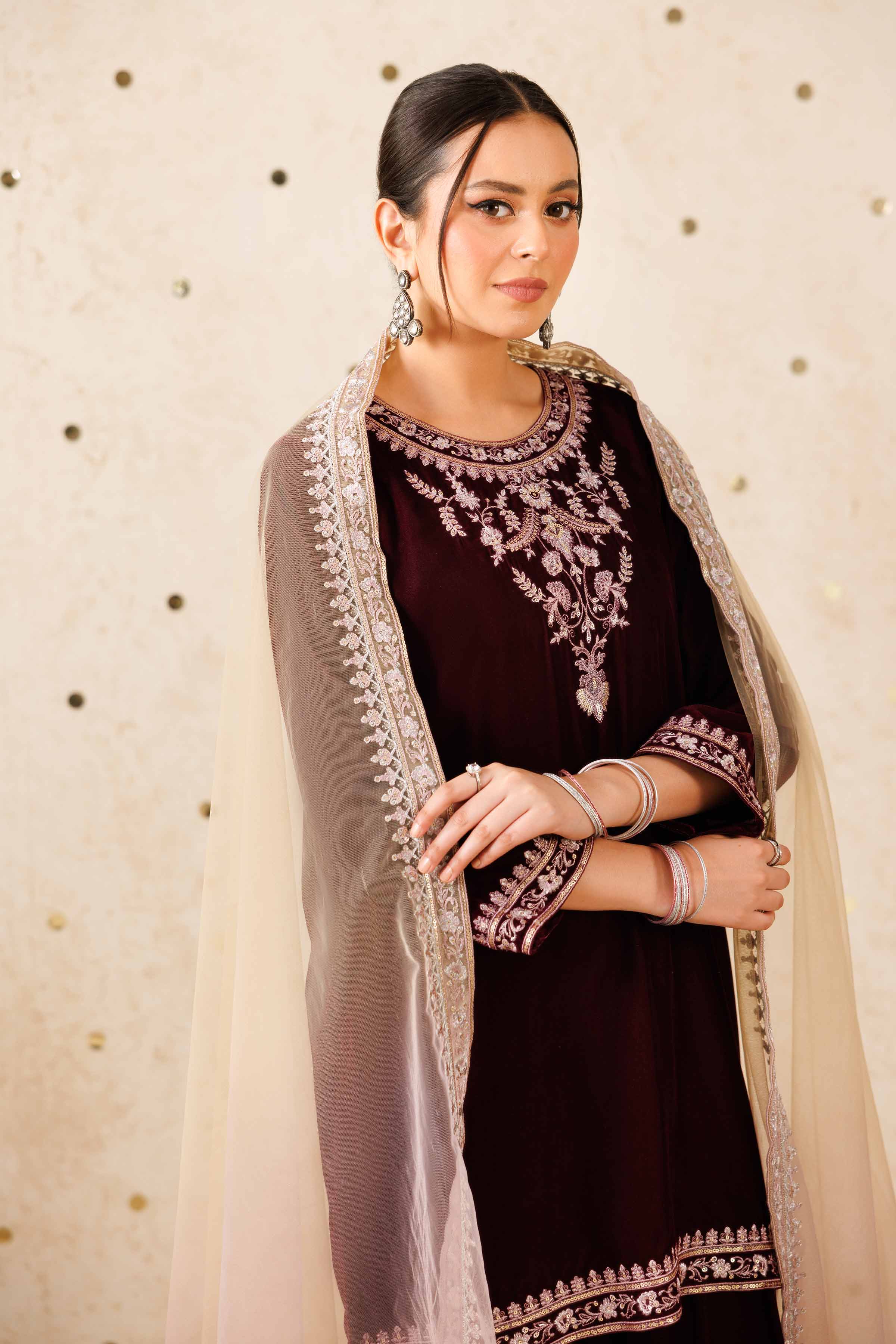 3 Piece - Embroidered Suit - KFW25-15 - Image 2
