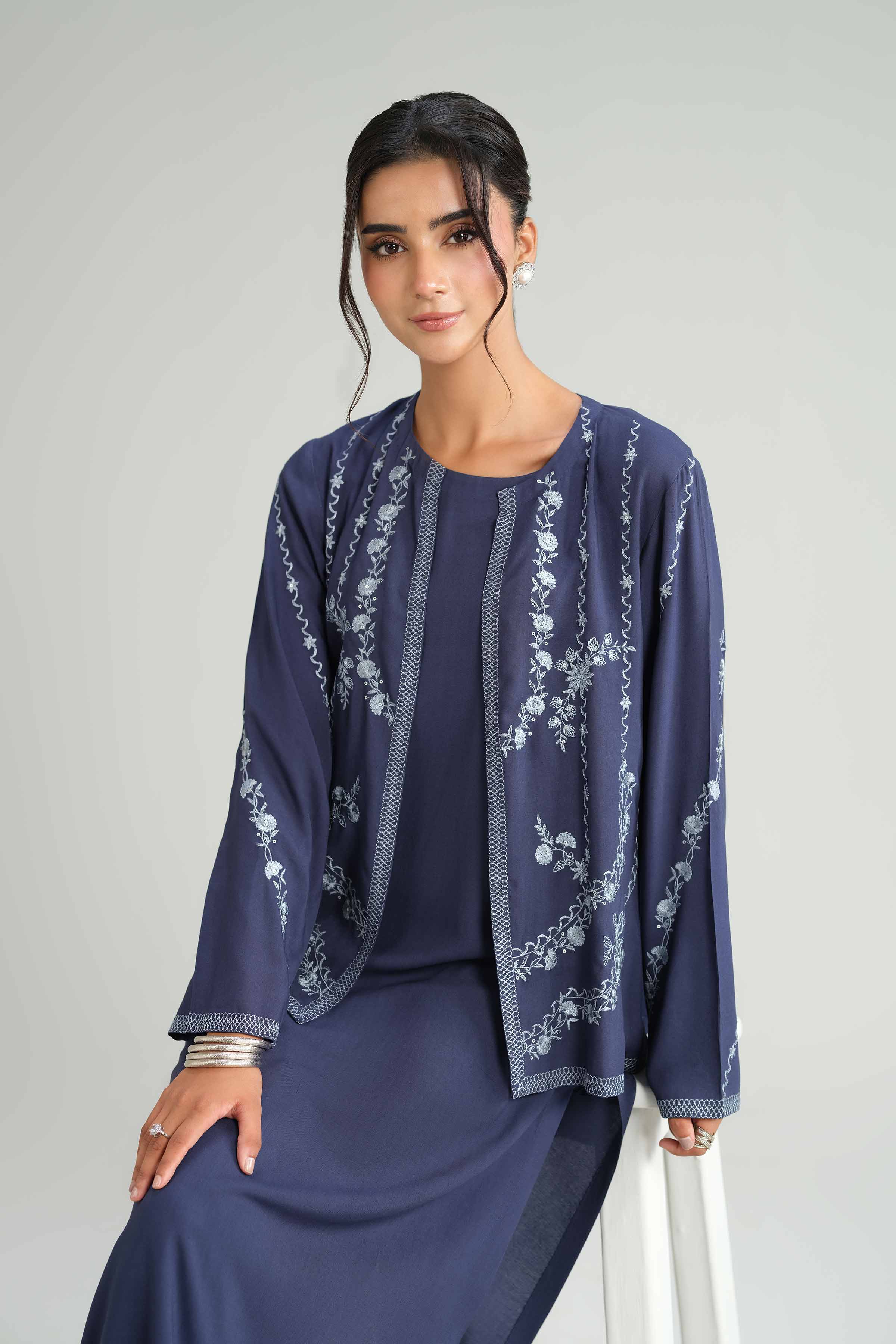 3 Piece - Embroidered Suit - KFW25-178 - Image 3