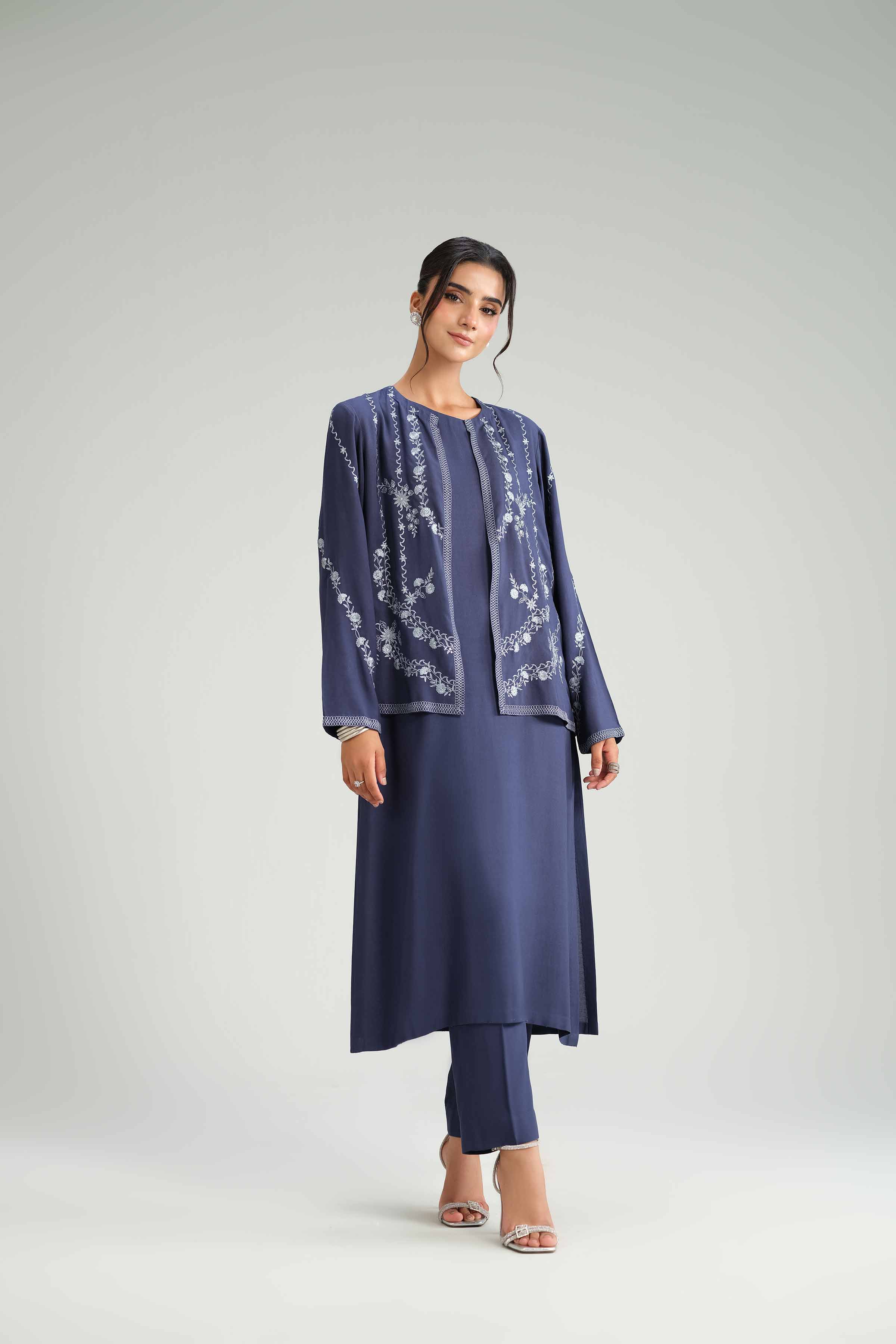 3 Piece - Embroidered Suit - KFW25-178 - Image 5