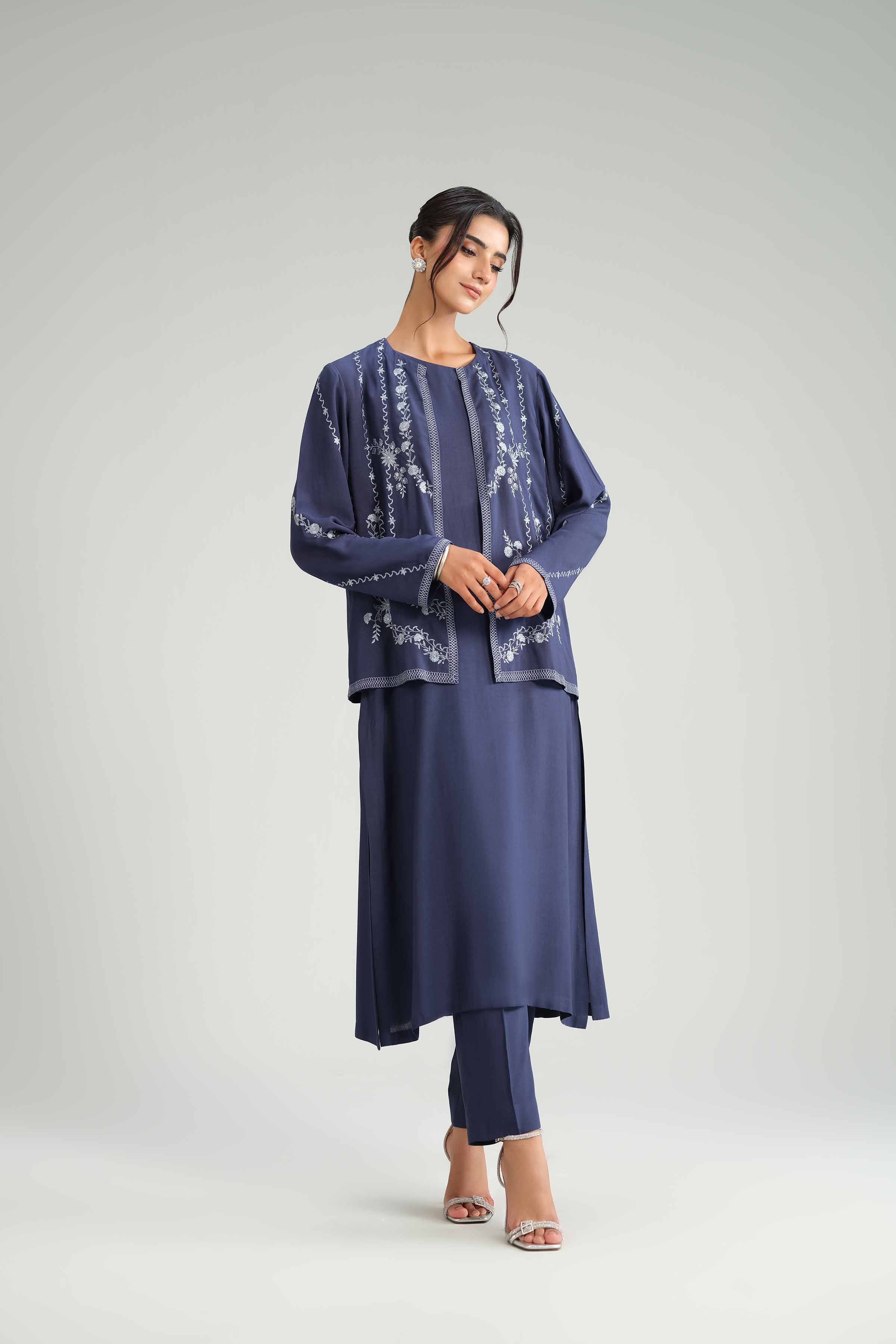 3 Piece - Embroidered Suit - KFW25-178 - Image 6
