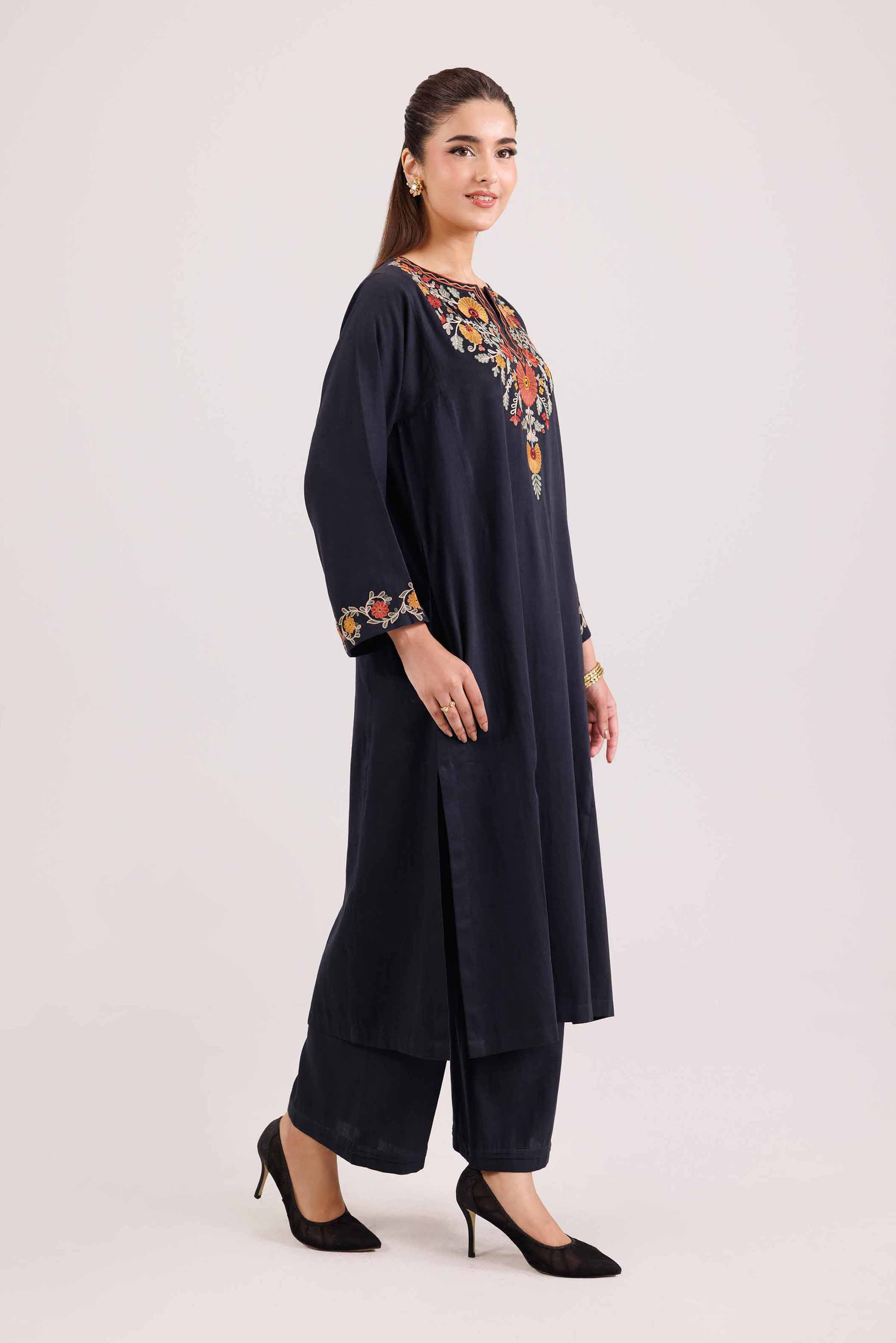 2 Piece - Embroidered Suit - KFW25-179 - Image 3