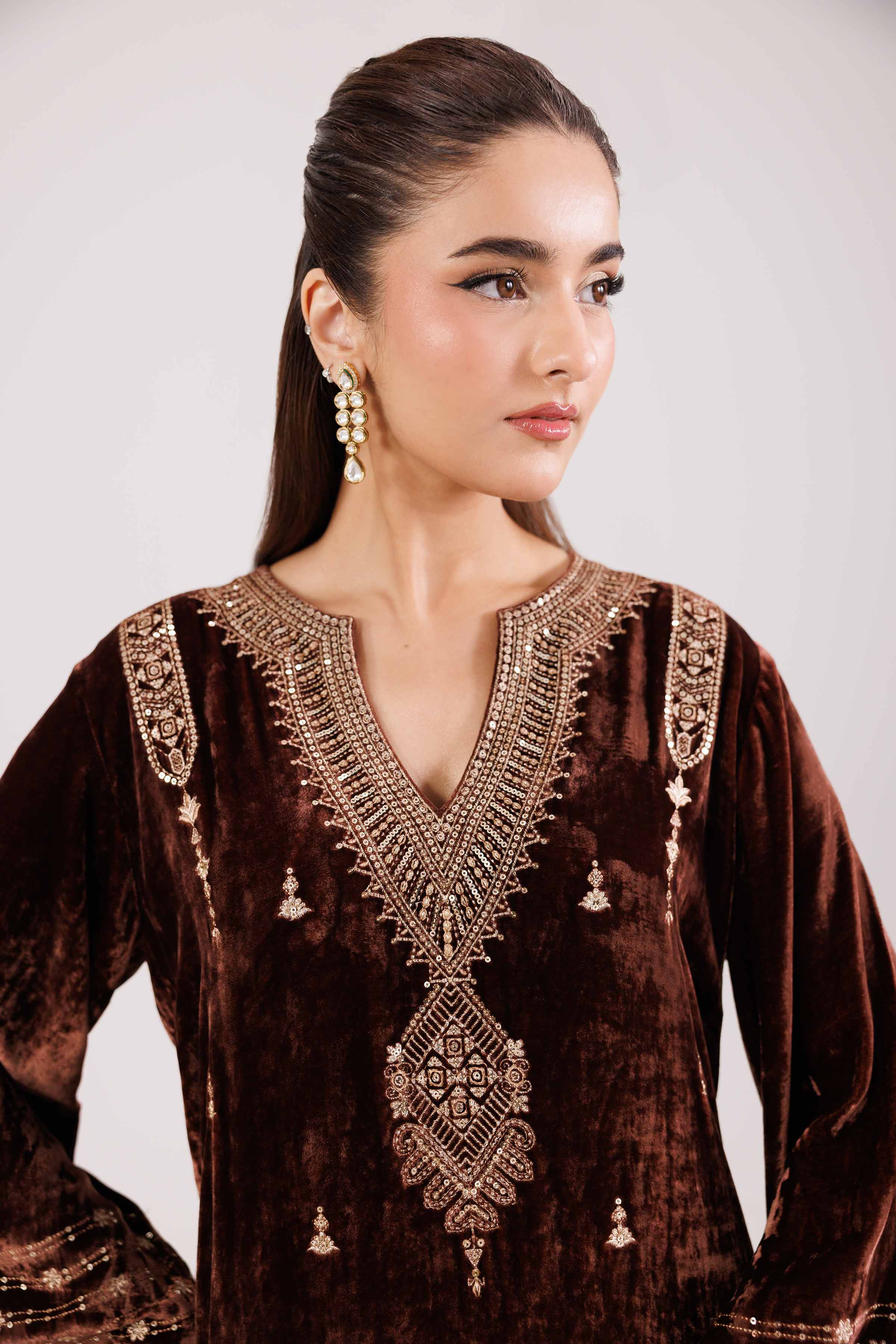 2 Piece - Embroidered Suit - KFW25-18 - Image 7