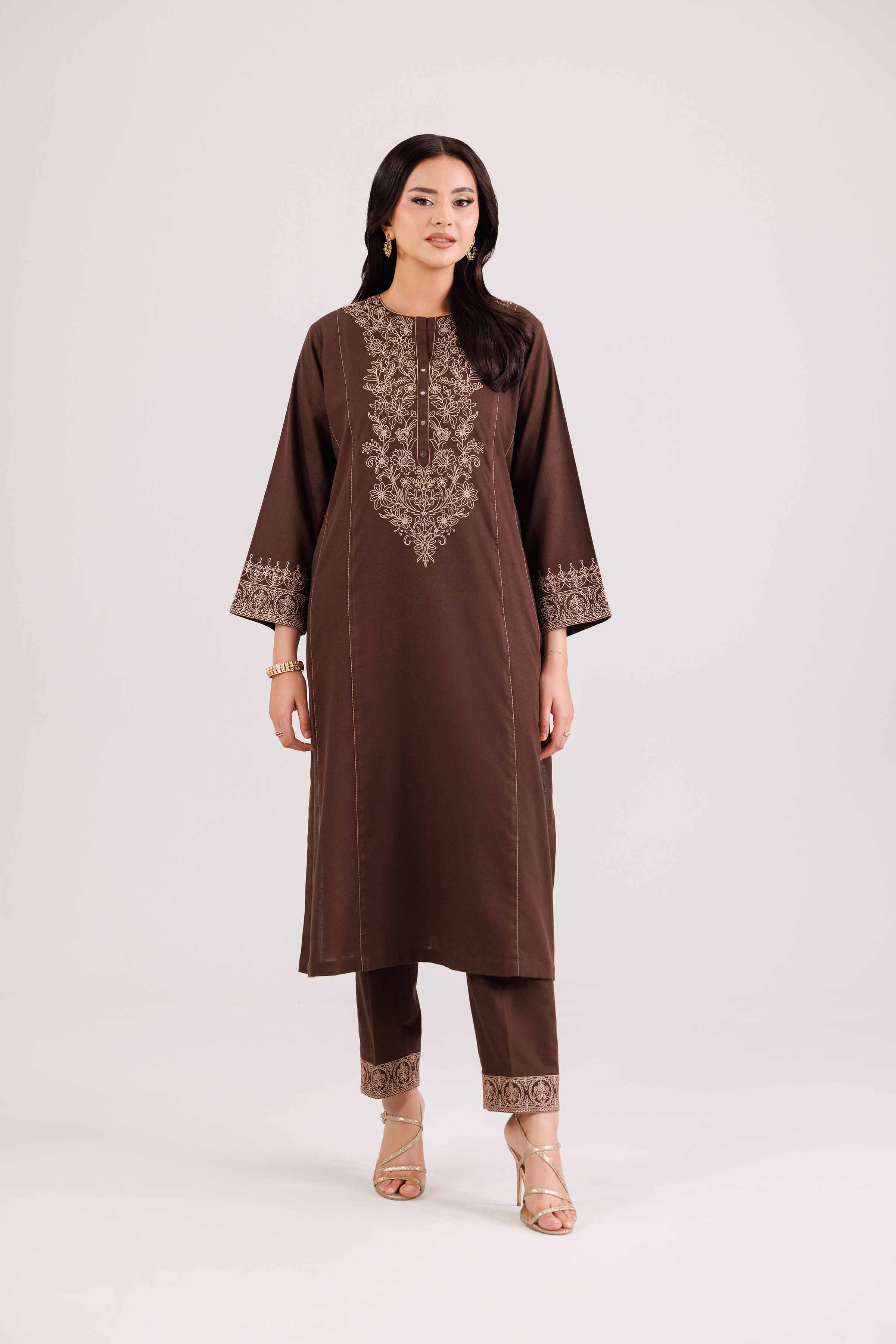 2 Piece - Embroidered Suit - KFW25-192 - Image 4