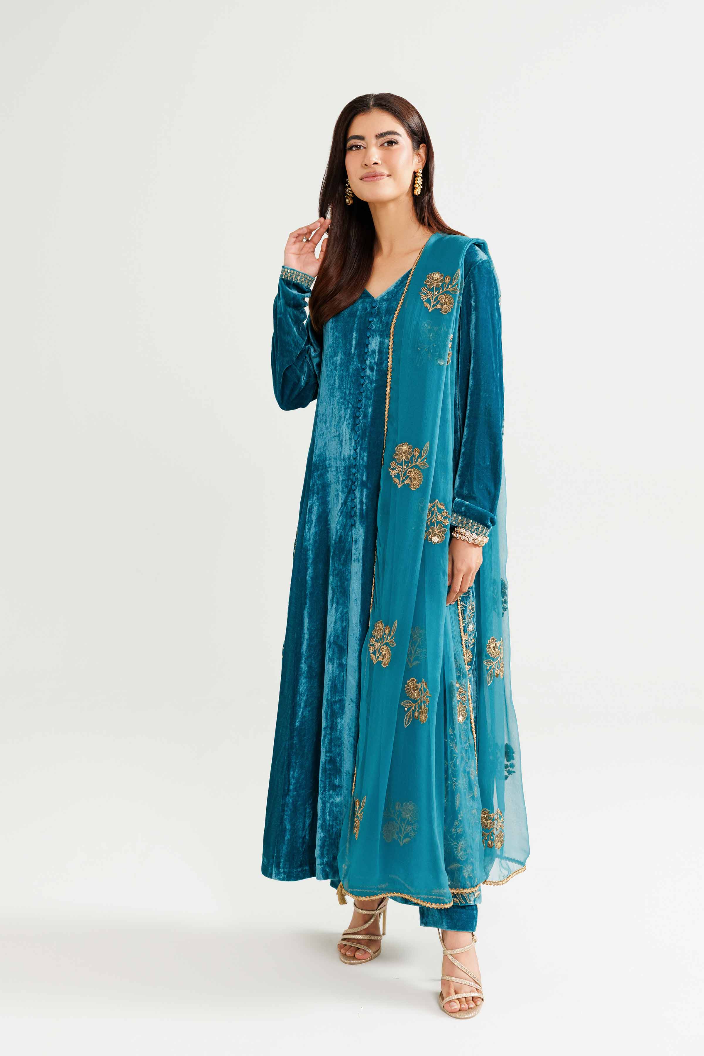 3 Piece - Embroidered Suit - KFW25-20 - Image 3