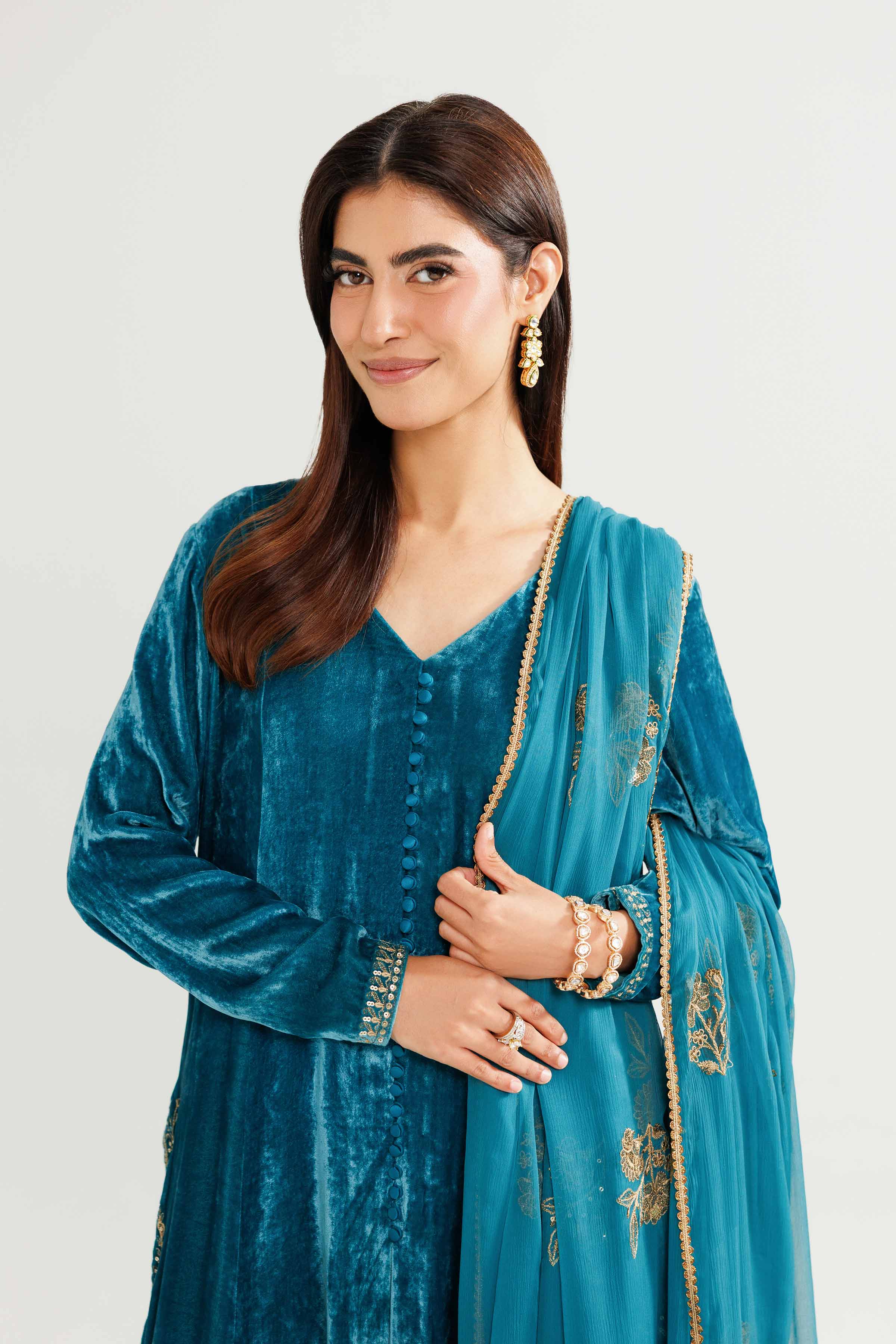 3 Piece - Embroidered Suit - KFW25-20 - Image 5
