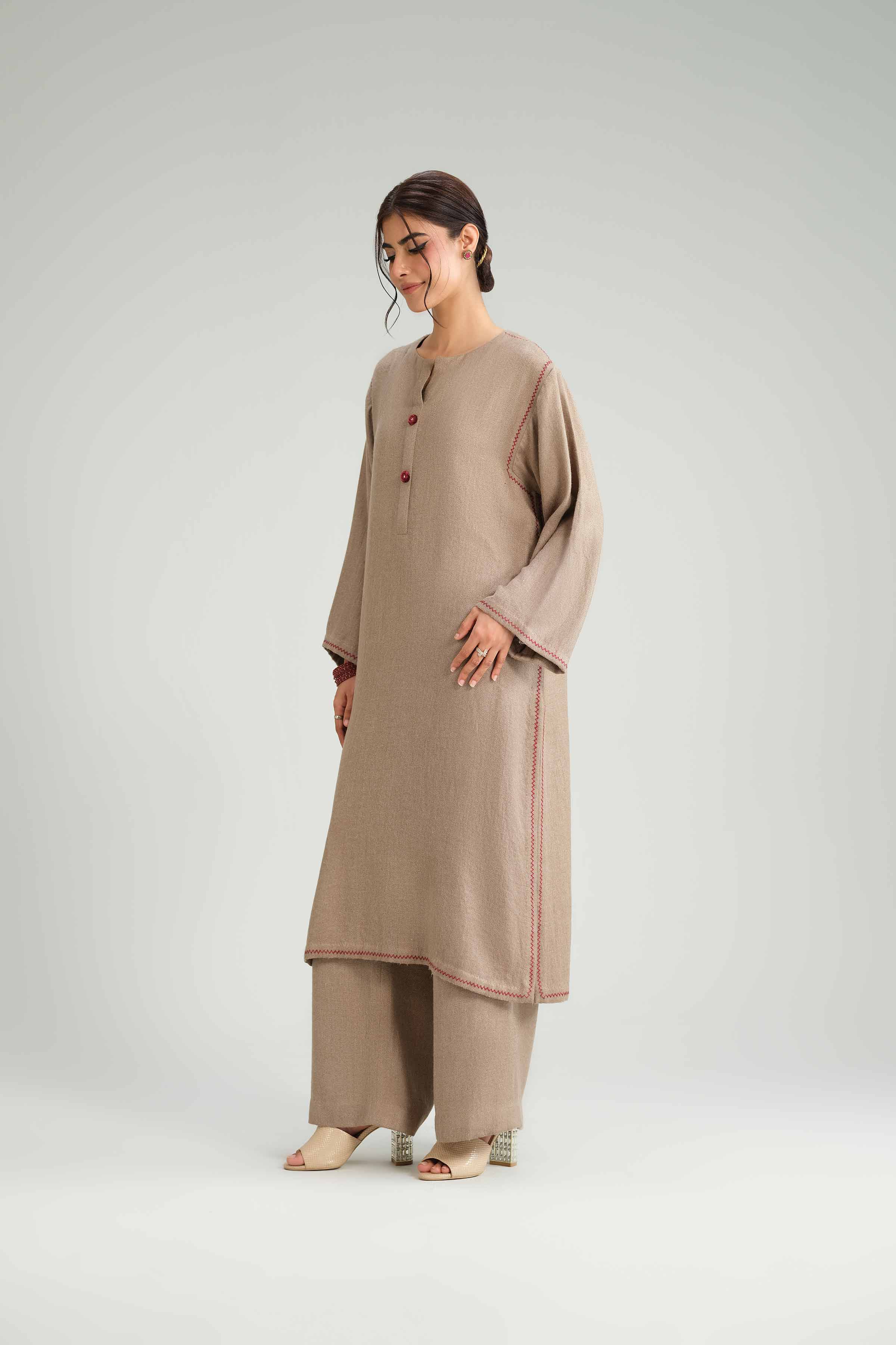 2 Piece - Embroidered Suit - KFW25-203 - Image 4