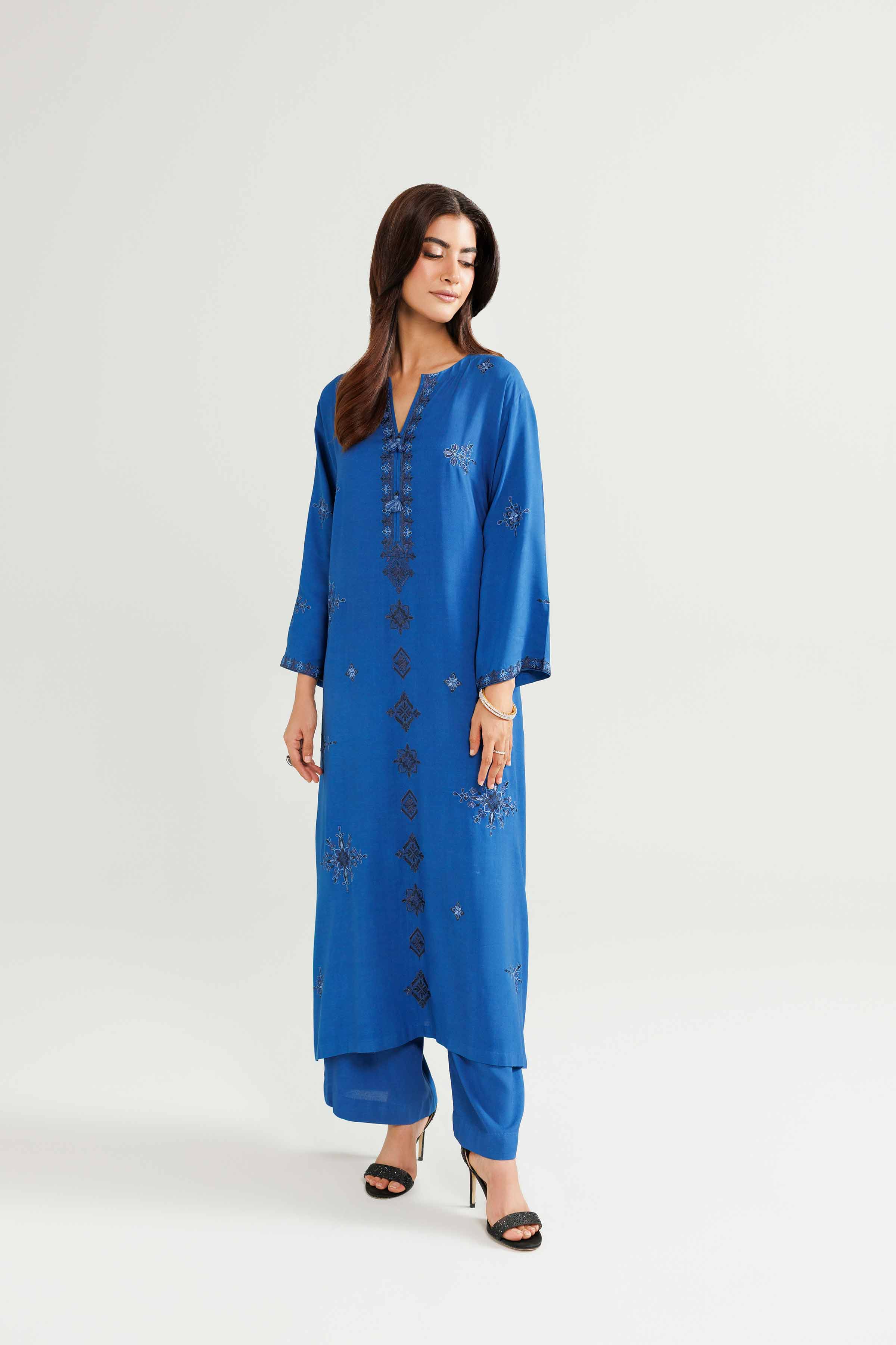 2 Piece - Embroidered Suit - KFW25-212 - Image 6