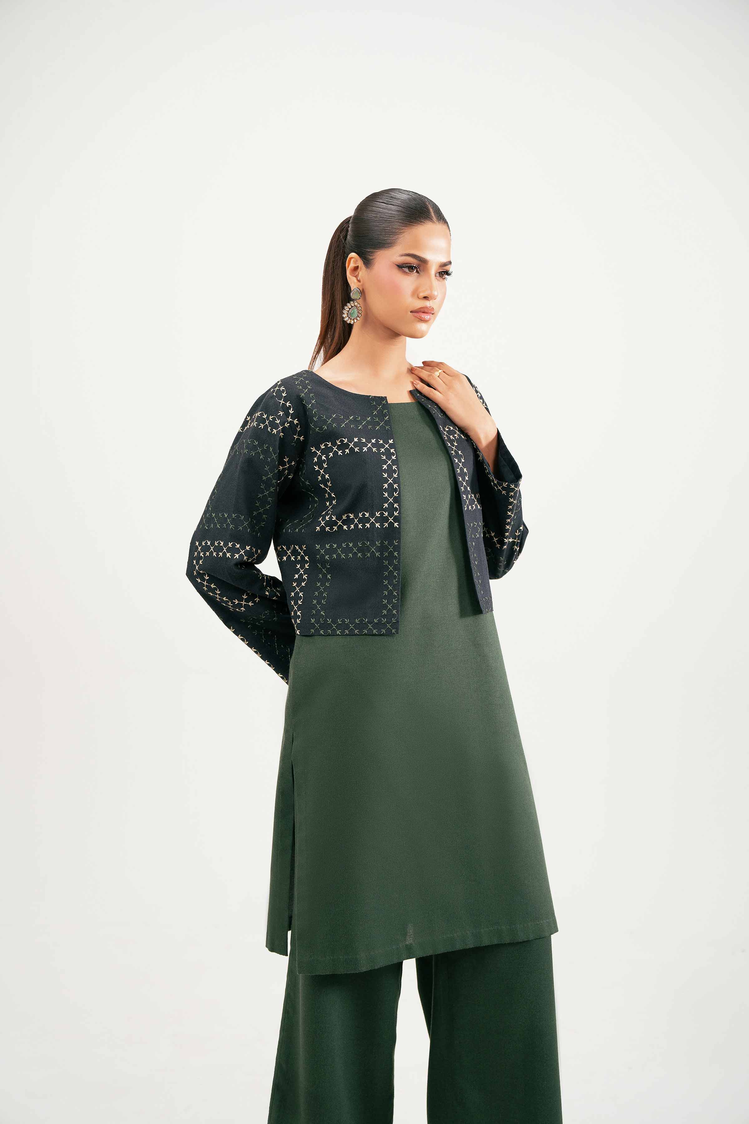 3 Piece - Embroidered Suit - KFW25-221 - Image 5