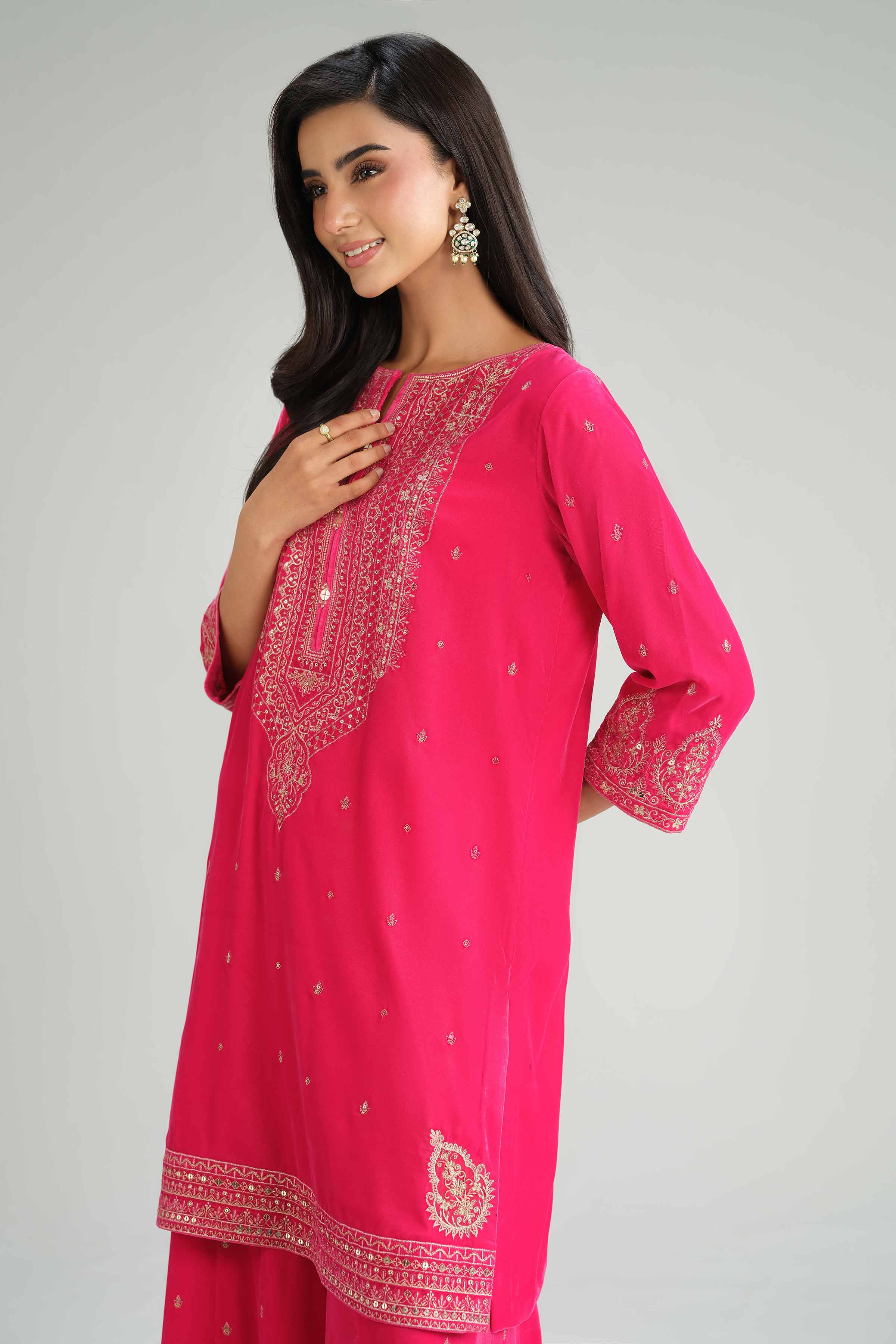 2 Piece - Embroidered Suit - KFW25-23 - Image 6