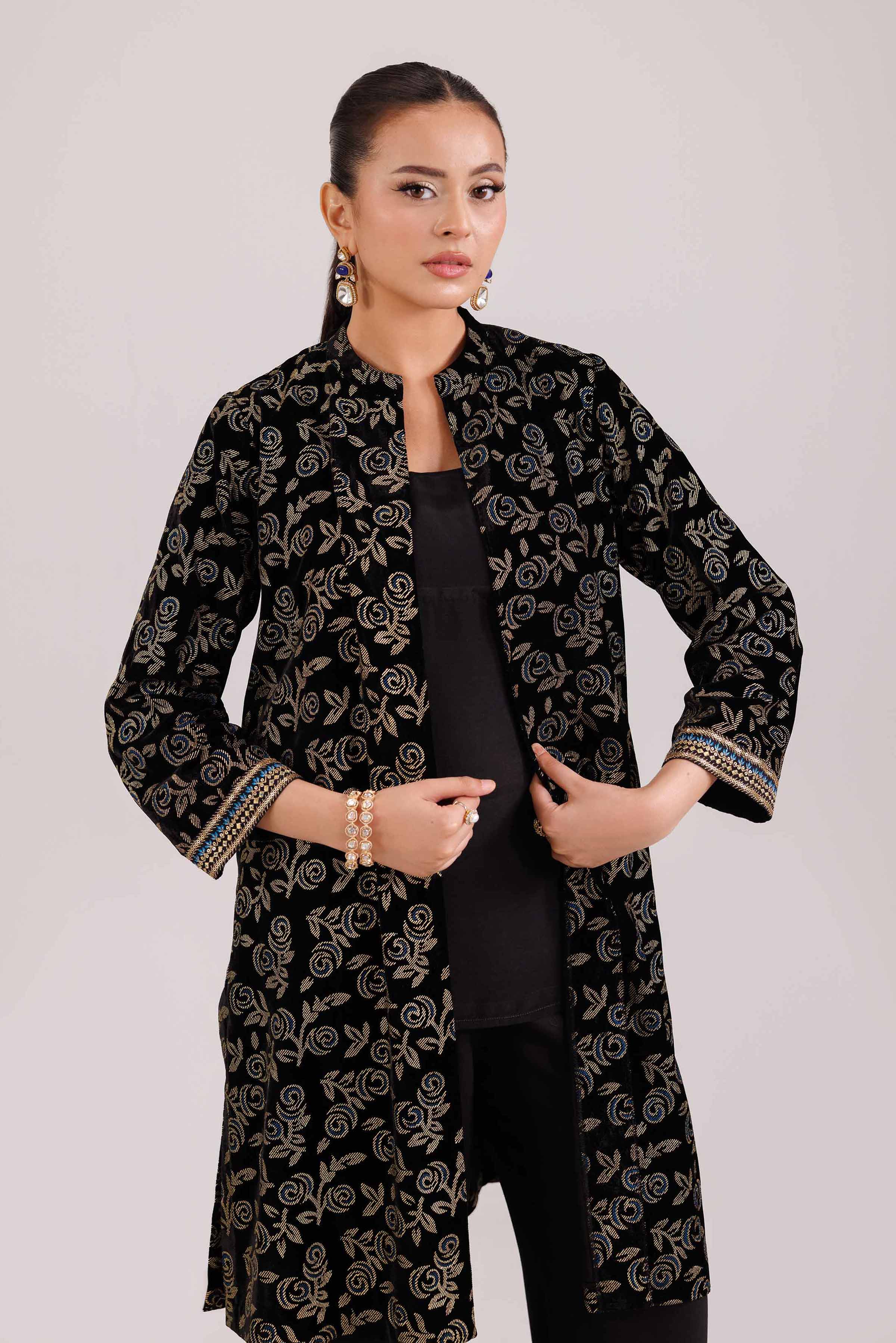 3 Piece - Printed Embroidered Suit - KFW25-24