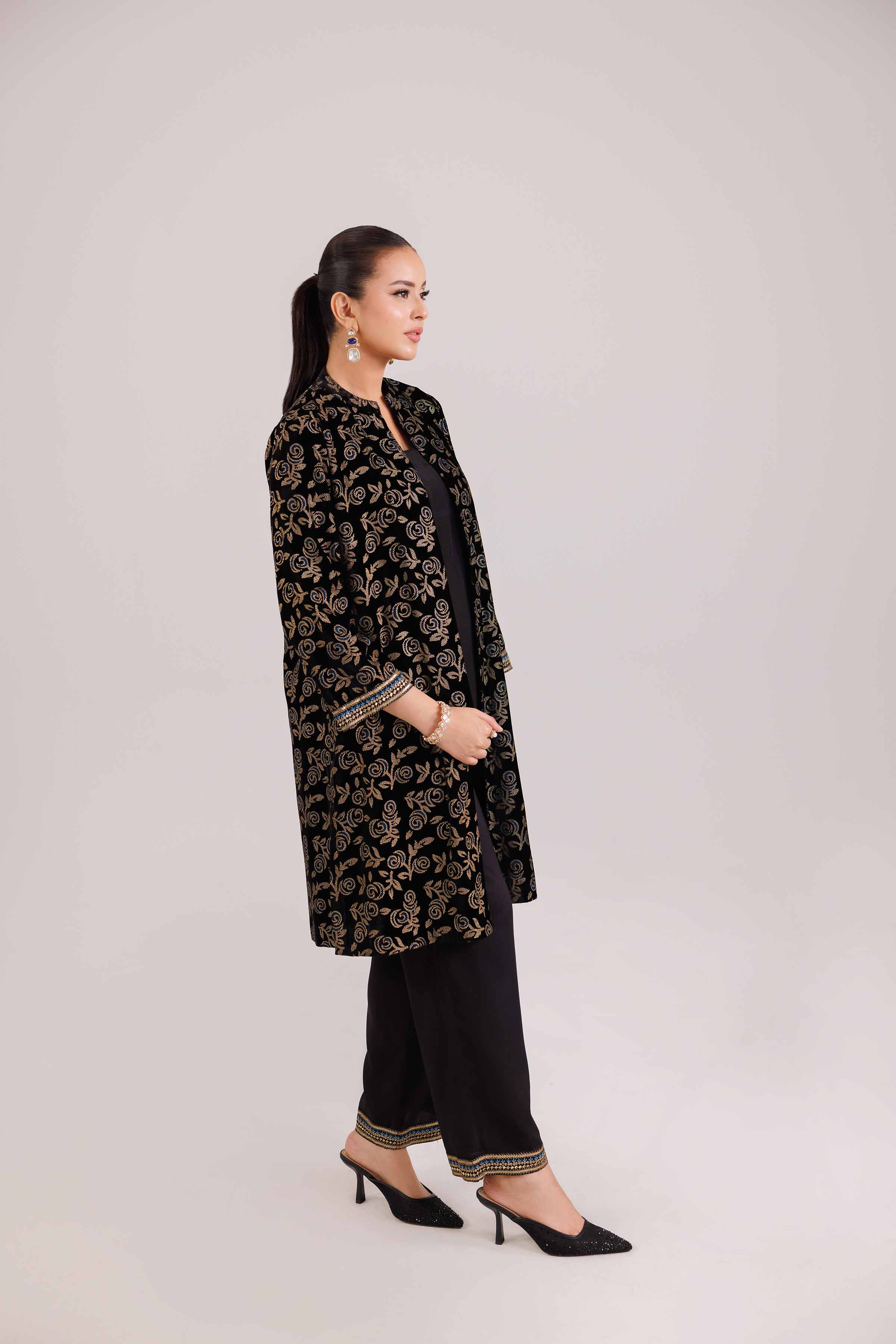 3 Piece - Printed Embroidered Suit - KFW25-24 - Image 4