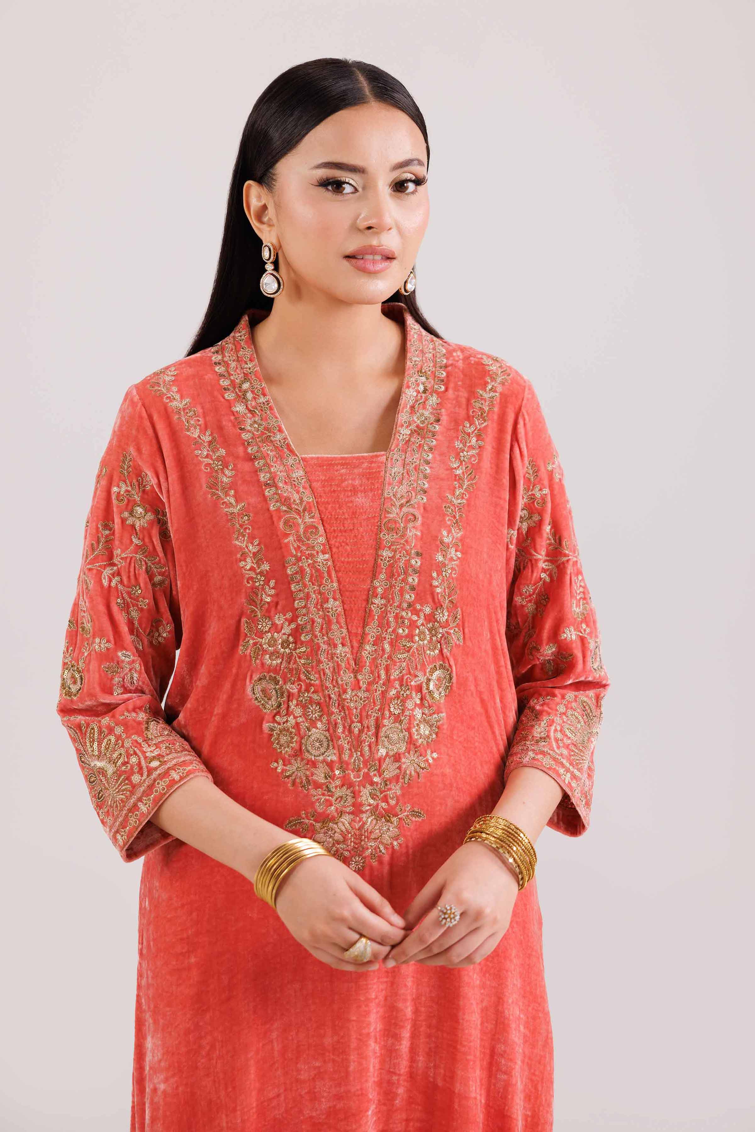 2 Piece - Embroidered Suit - KFW25-26 - Image 2