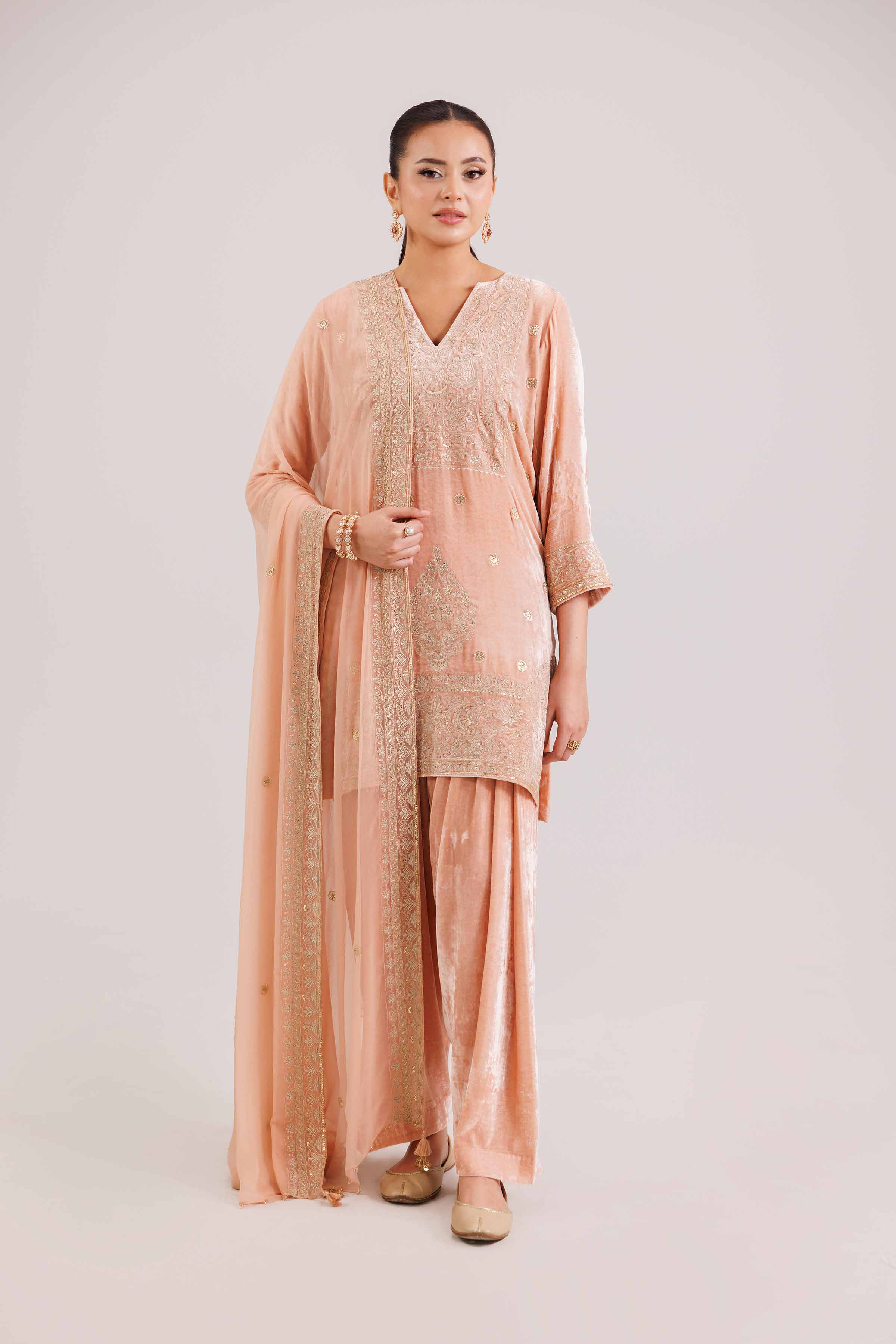 3 Piece - Embroidered Suit - KFW25-28 - Image 4