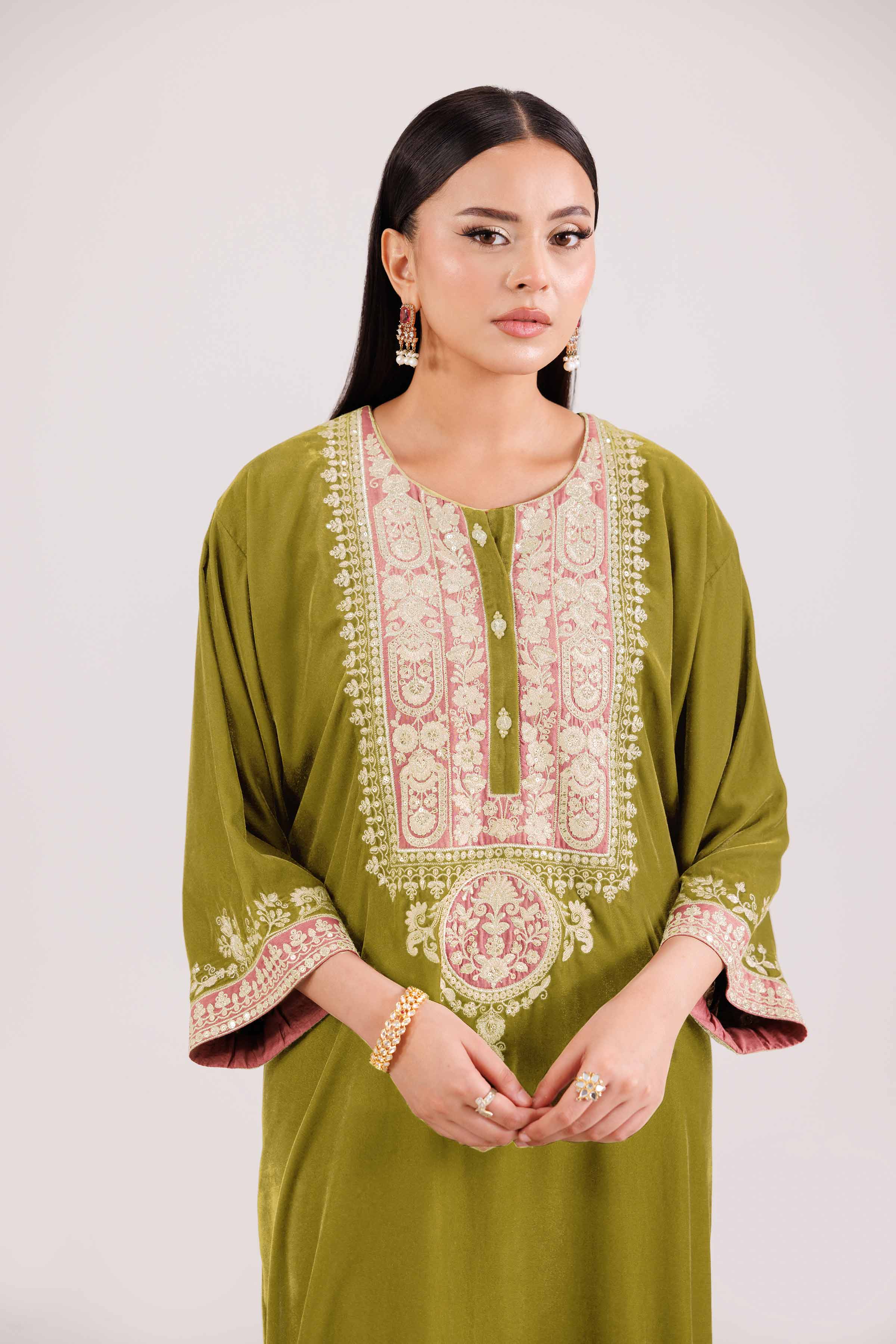 2 Piece - Embroidered Suit - KFW25-30 - Image 4
