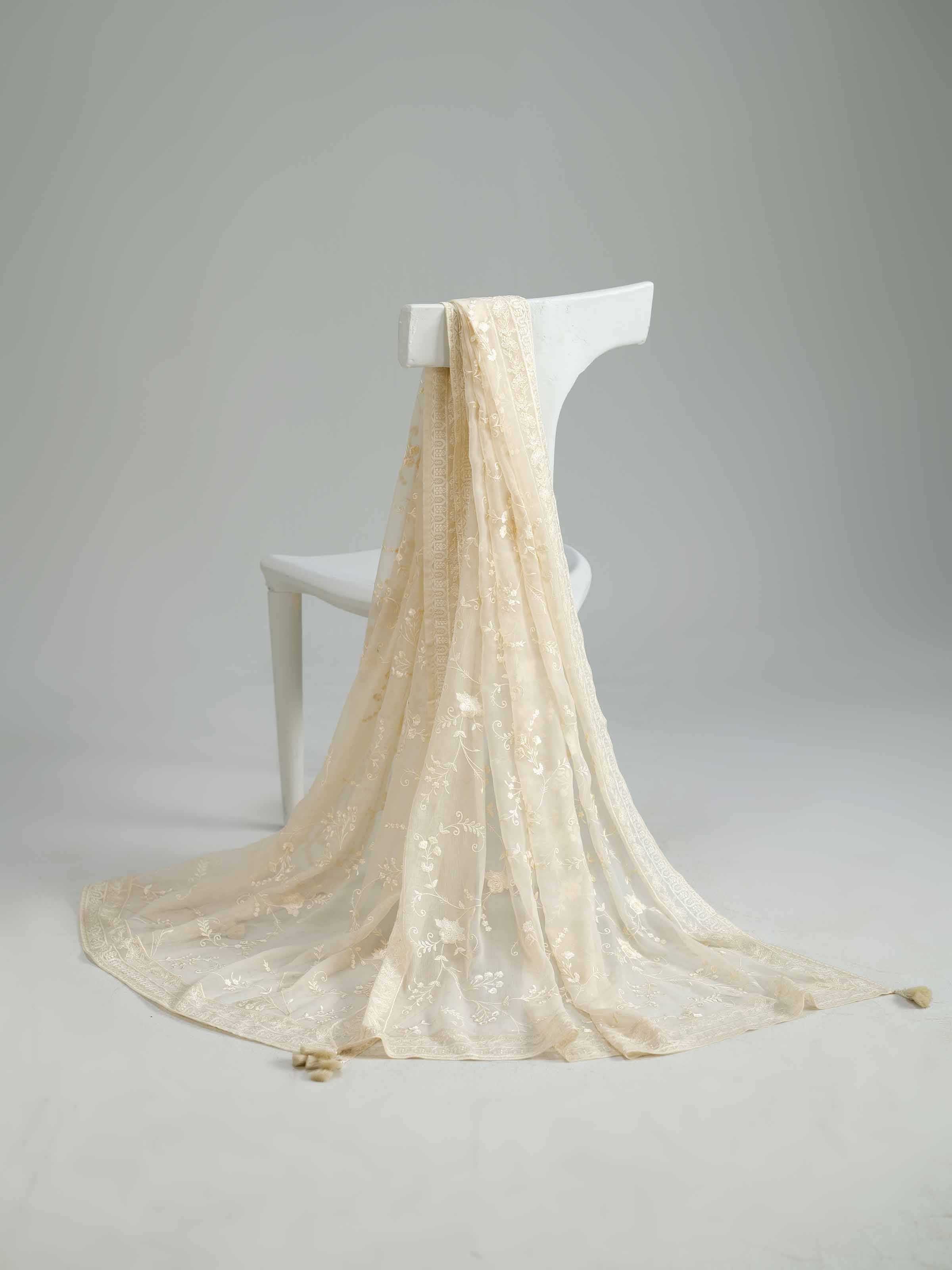 Embroidered Dupatta - KFW25-62 - Image 4