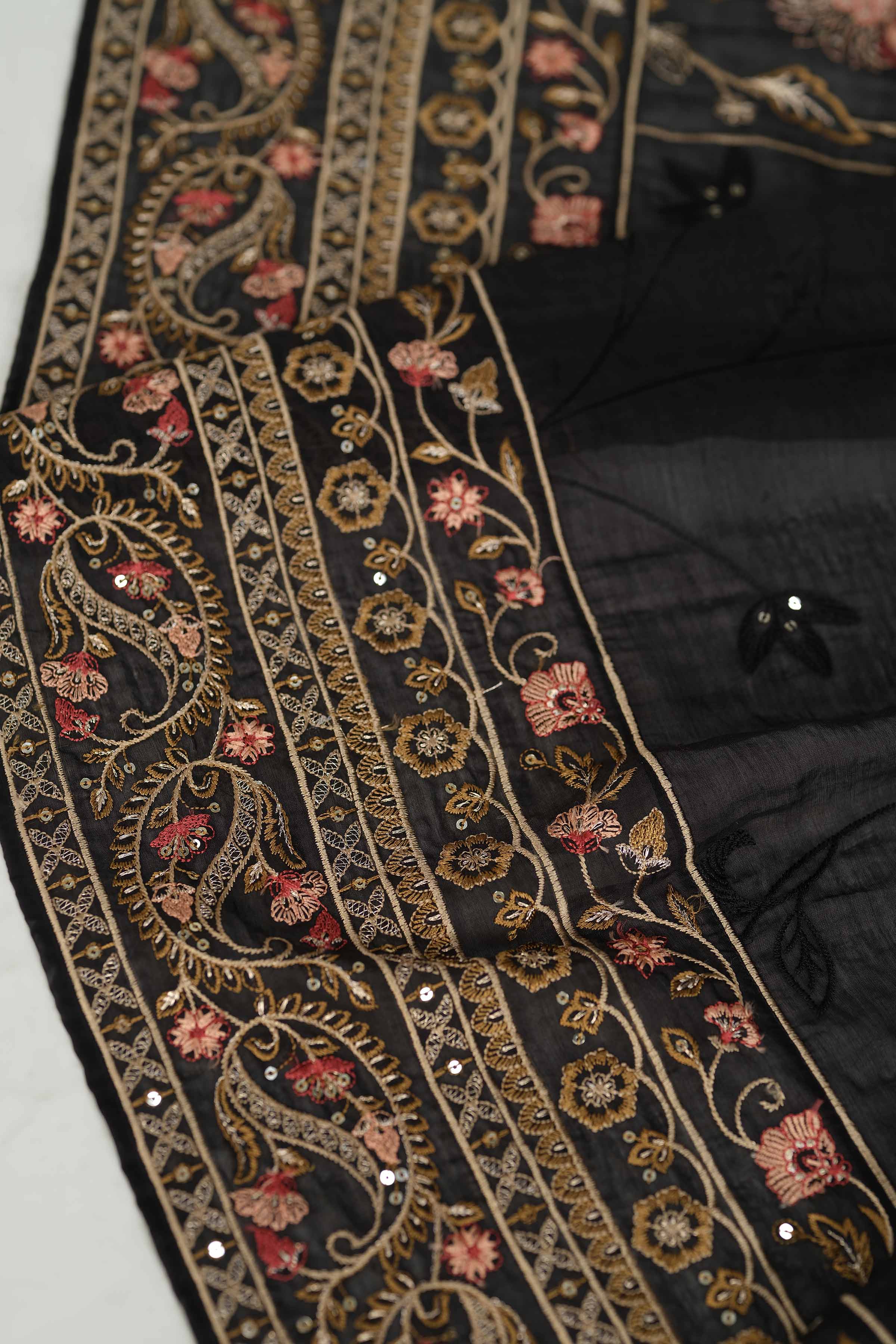 Embroidered Dupatta - KFW25-63 - Image 2