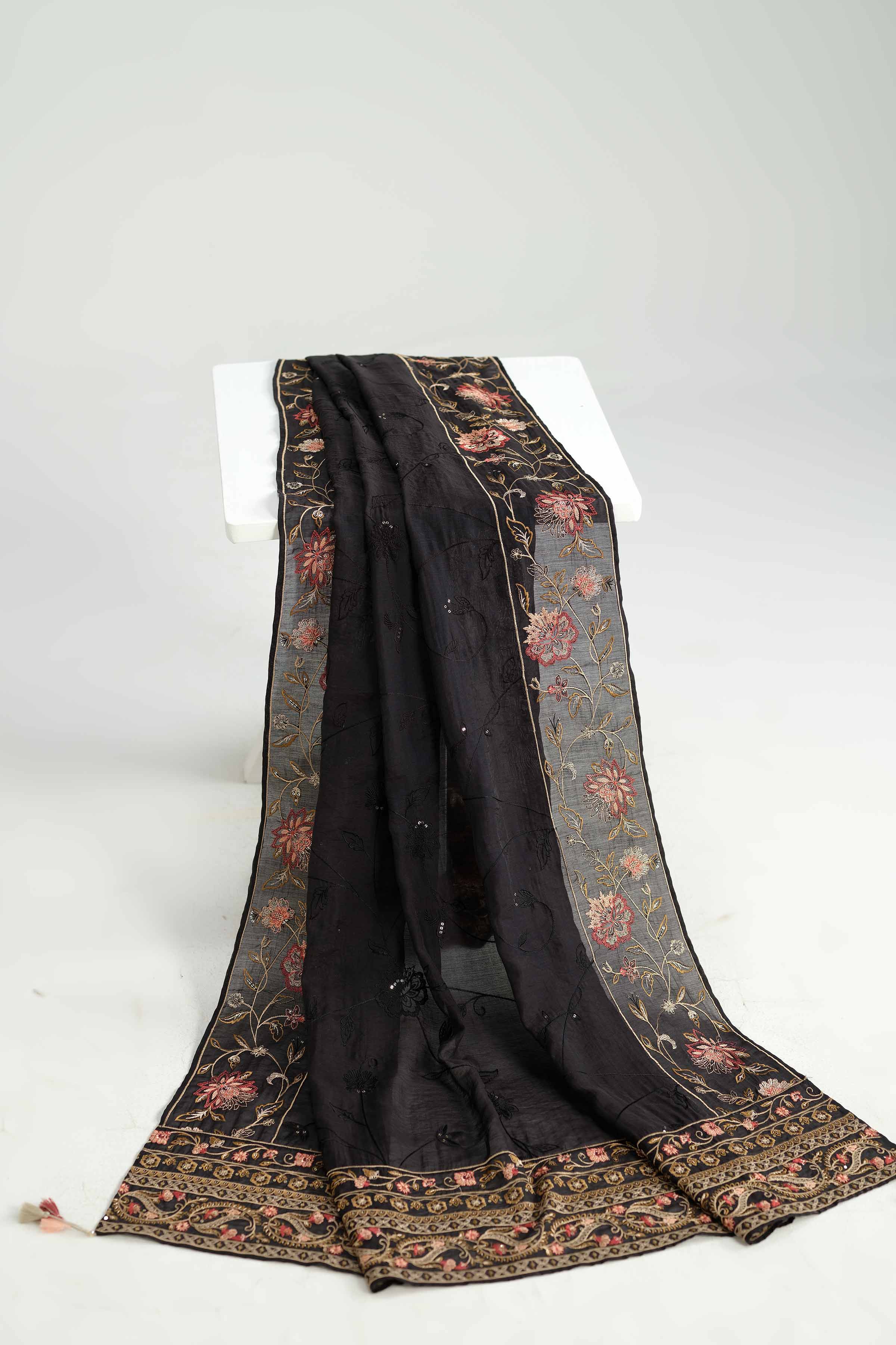 Embroidered Dupatta - KFW25-63 - Image 3