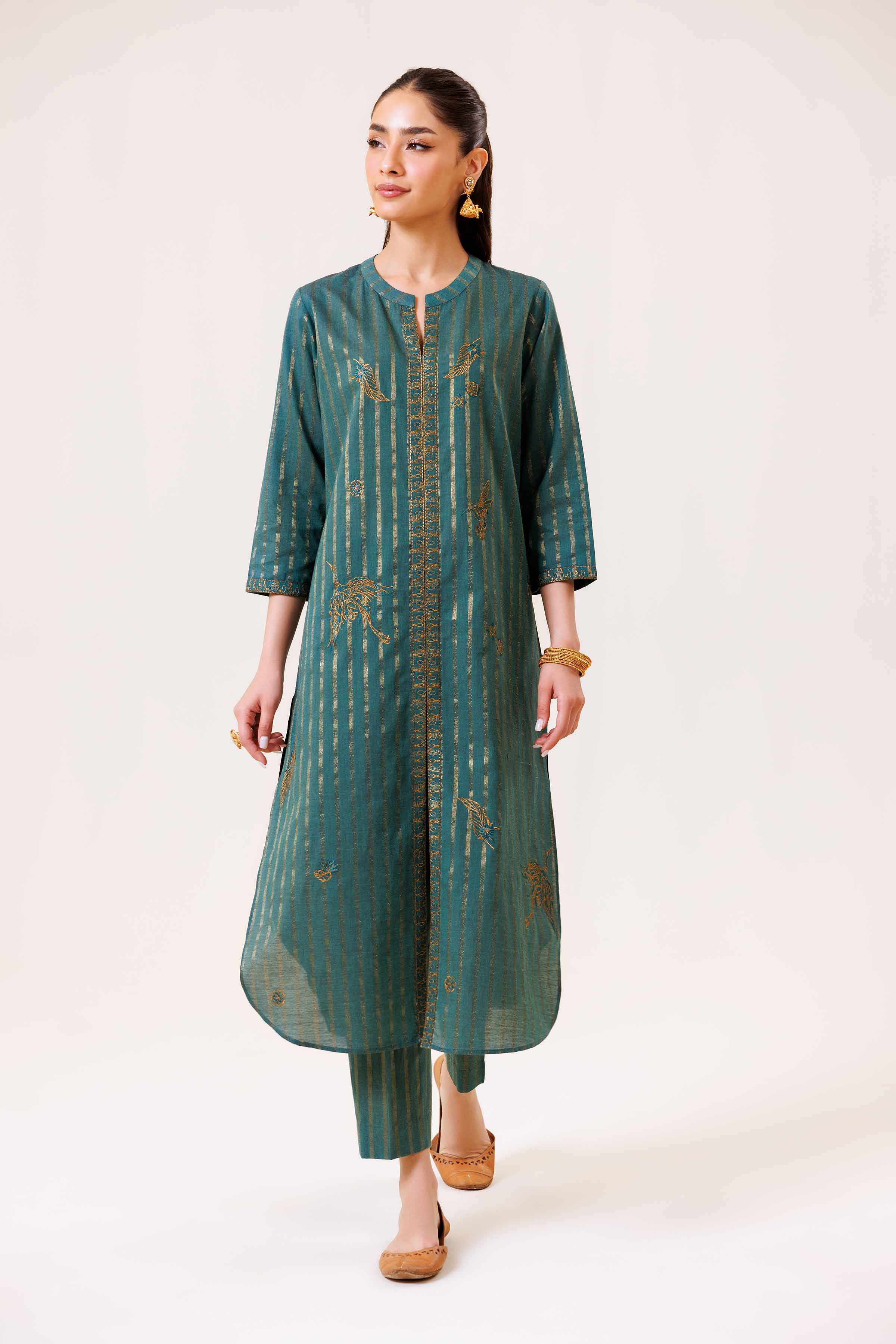 2 Piece - Embroidered Suit - KPS24-23 - Image 5