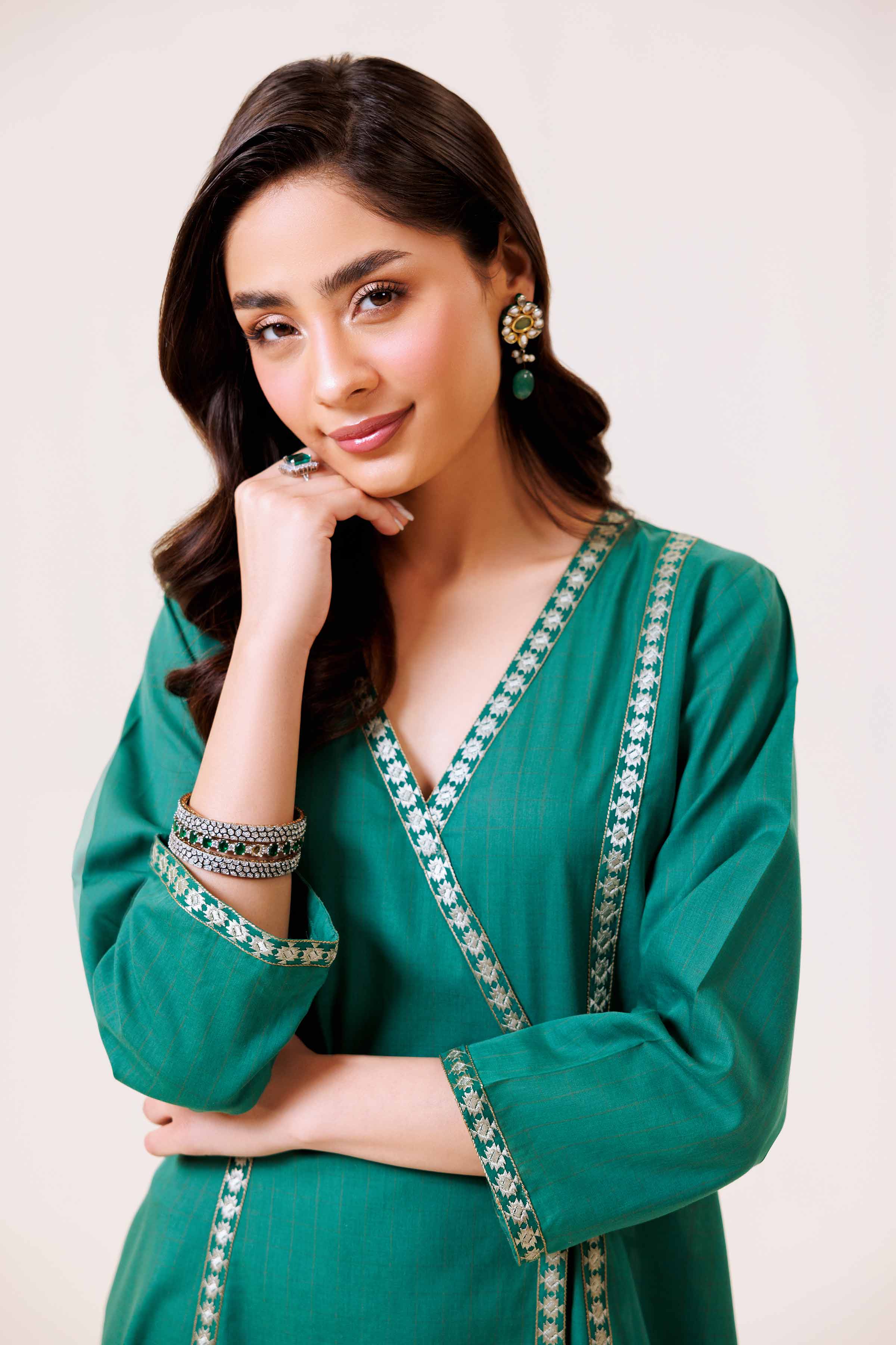 2 Piece - Embroidered Suit - KPS24-24 - Image 5