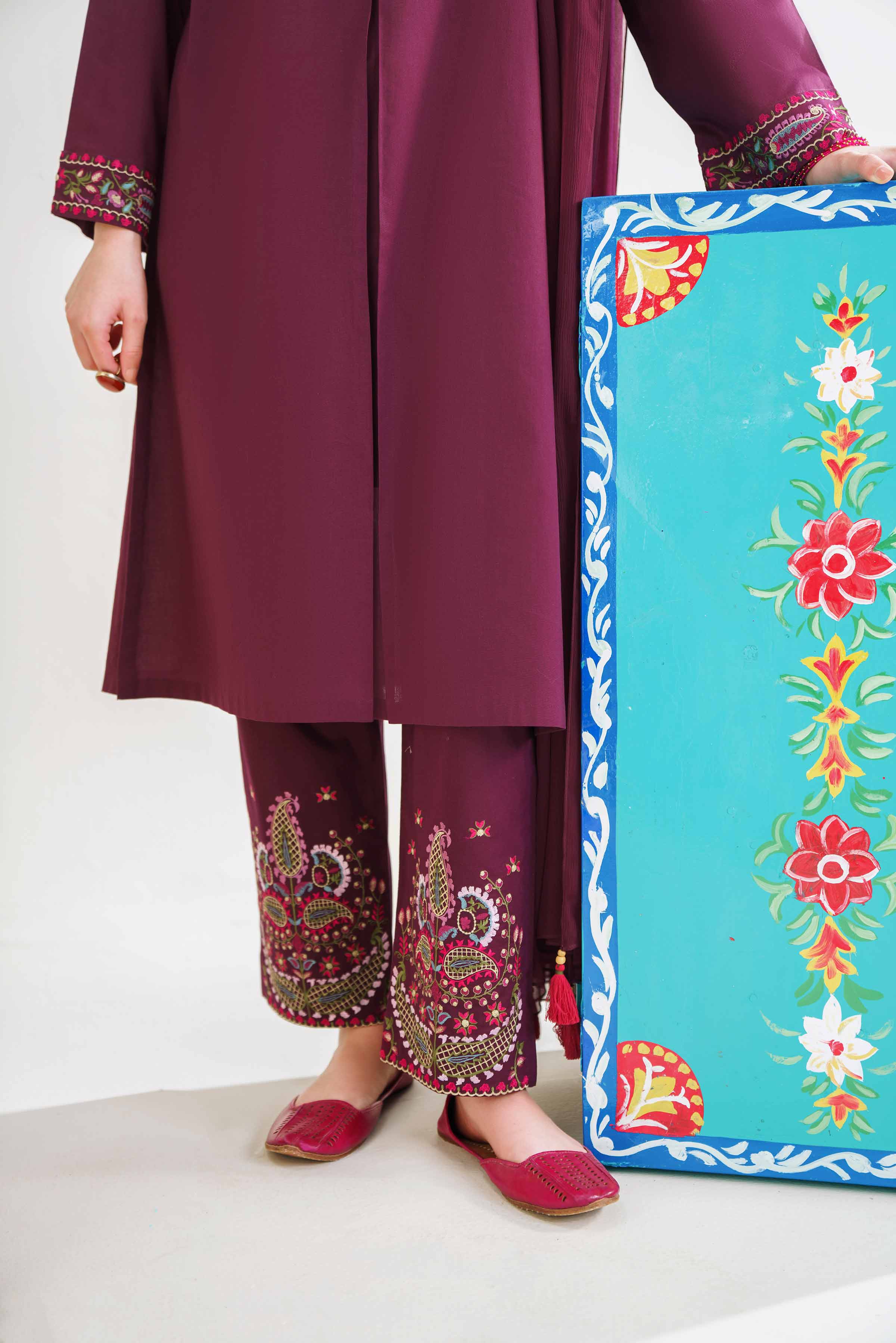 3 Piece - Embroidered Suit - PE24-144 - Image 7