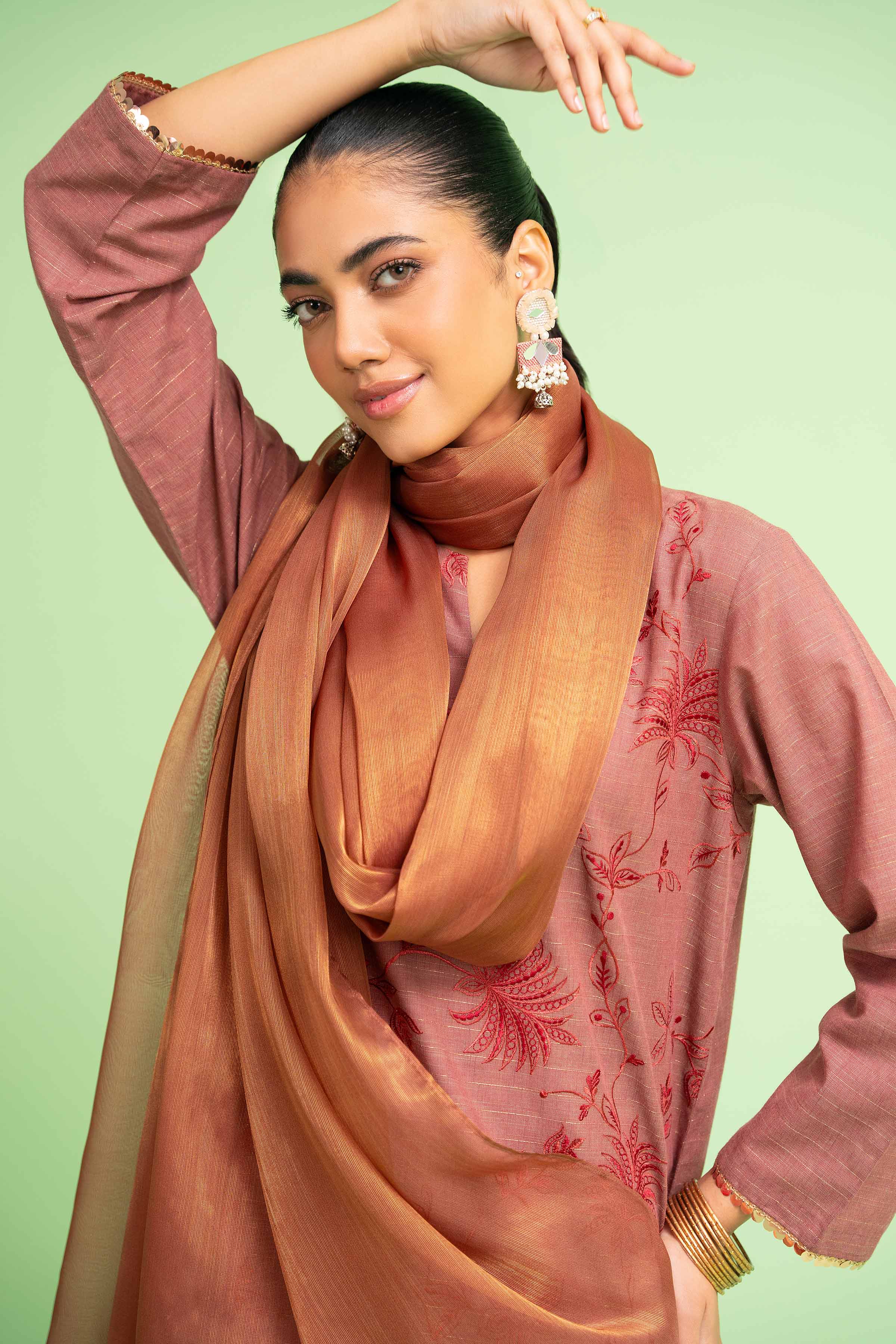 2 Piece - Embroidered Suit - PE24-149 - Image 4