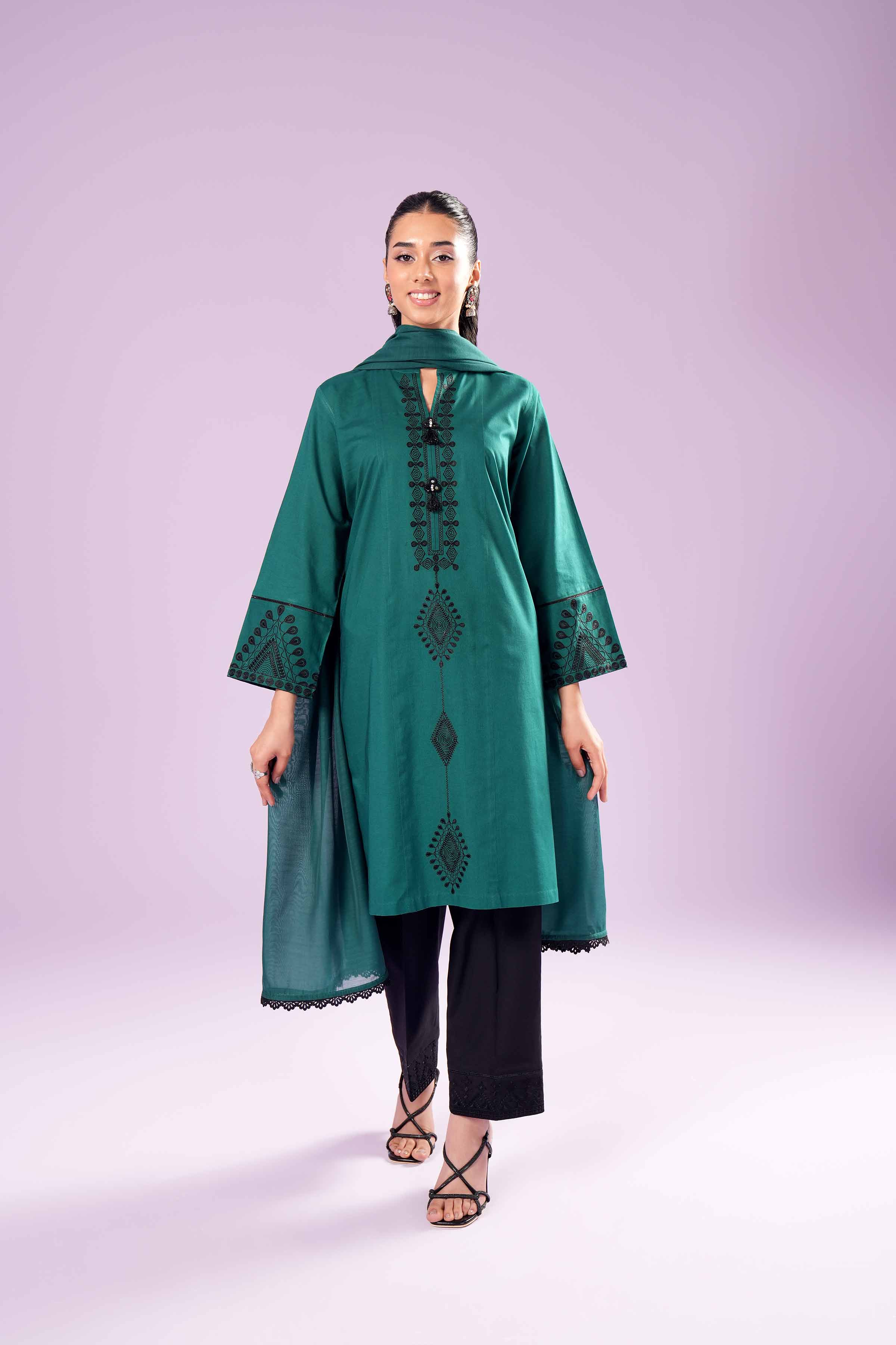 2 Piece - Embroidered Suit - PE24-150 - Image 5
