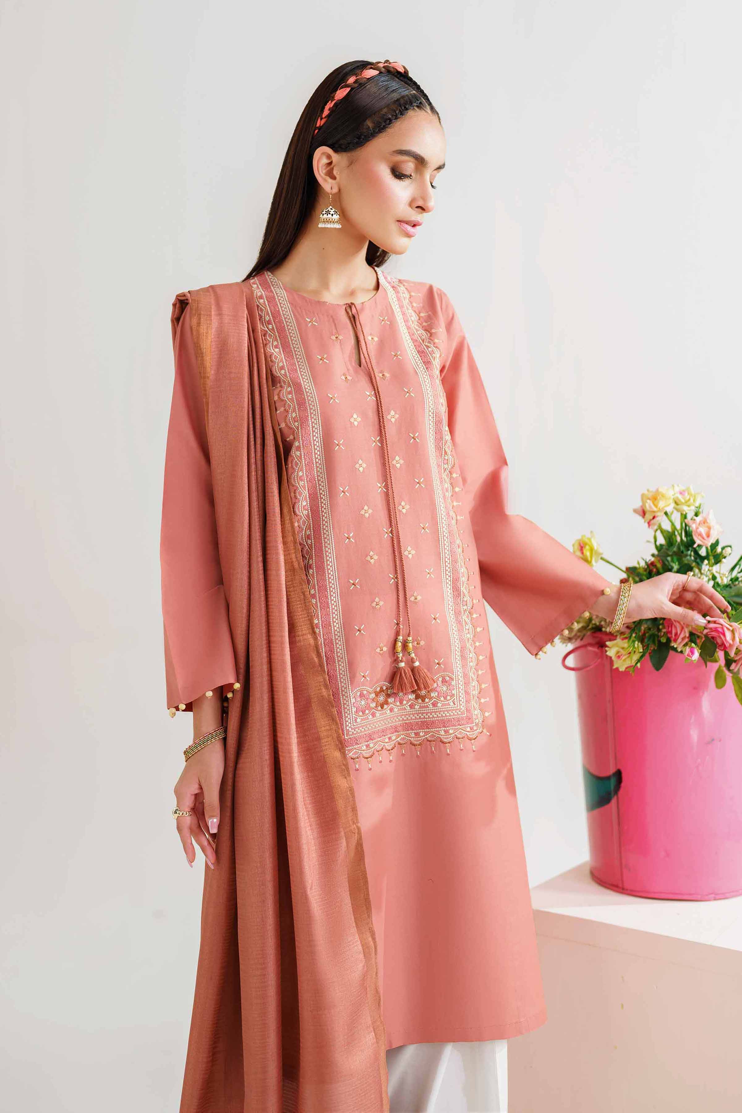 2 Piece - Embroidered Suit - PE24-155 - Image 2