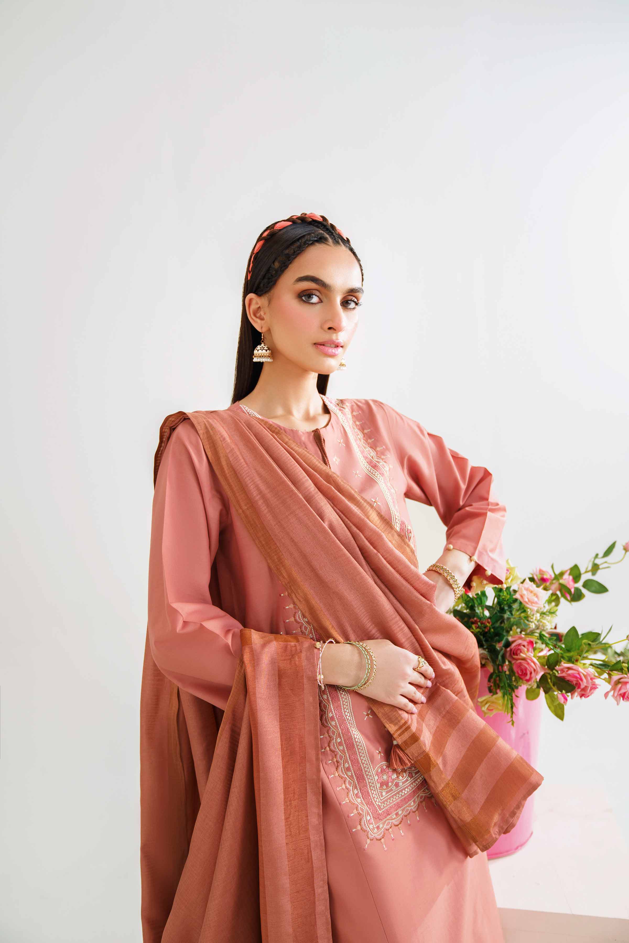 2 Piece - Embroidered Suit - PE24-155 - Image 5