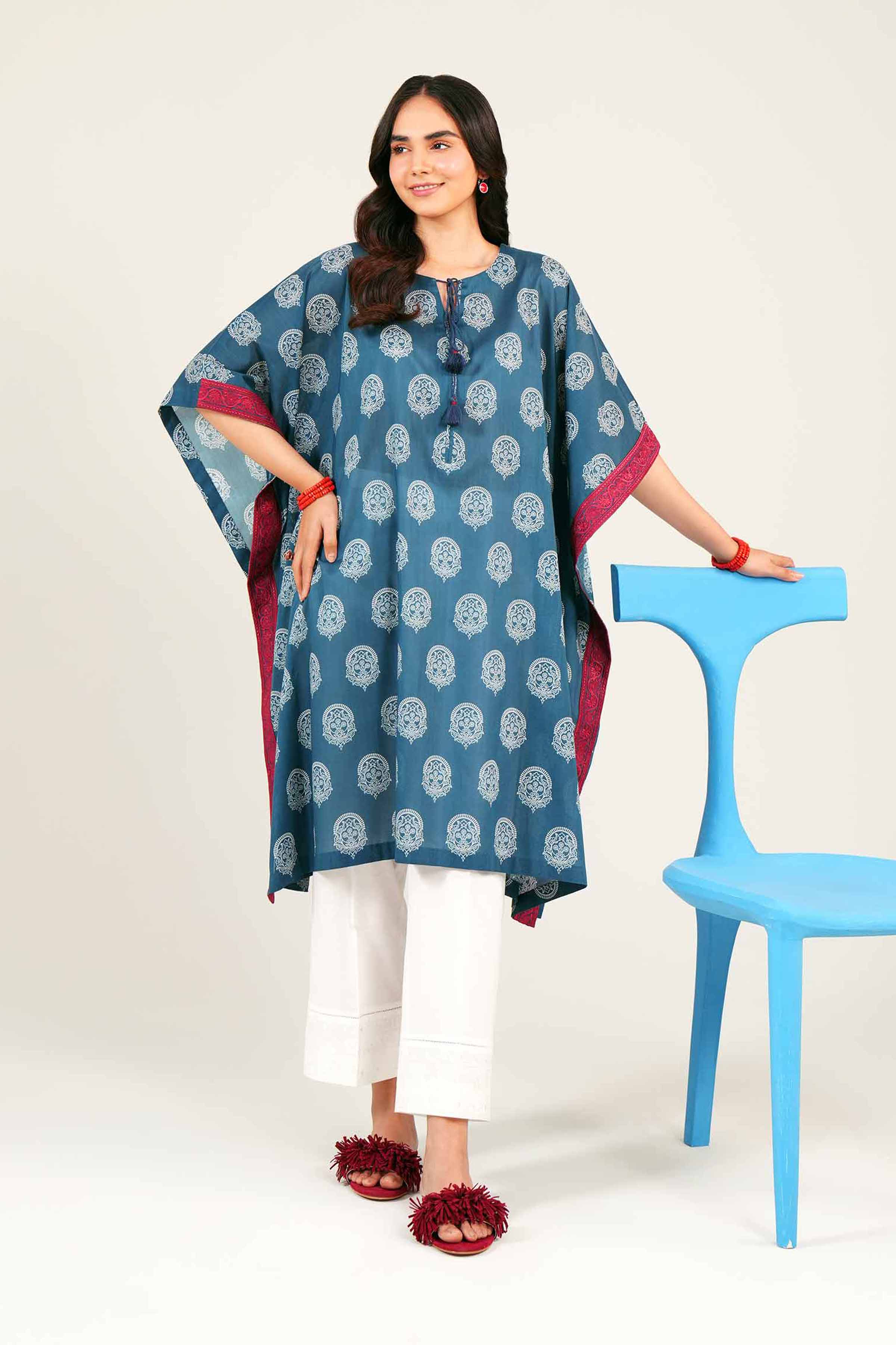 Printed Embroidered Kaftan - PE24-291 - Image 2