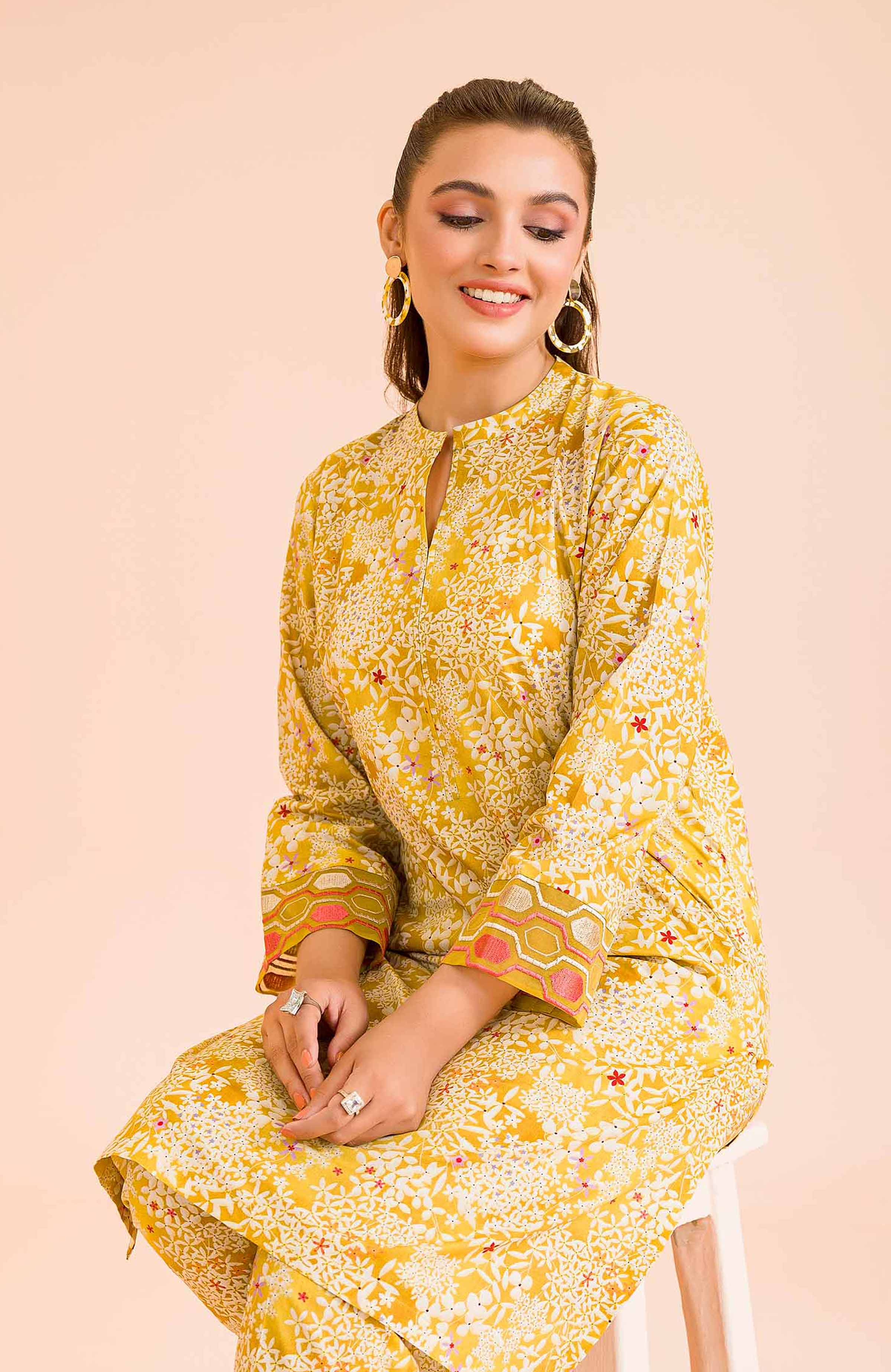 2 Piece - Printed Embroidered Suit - PE24-405 - Image 2
