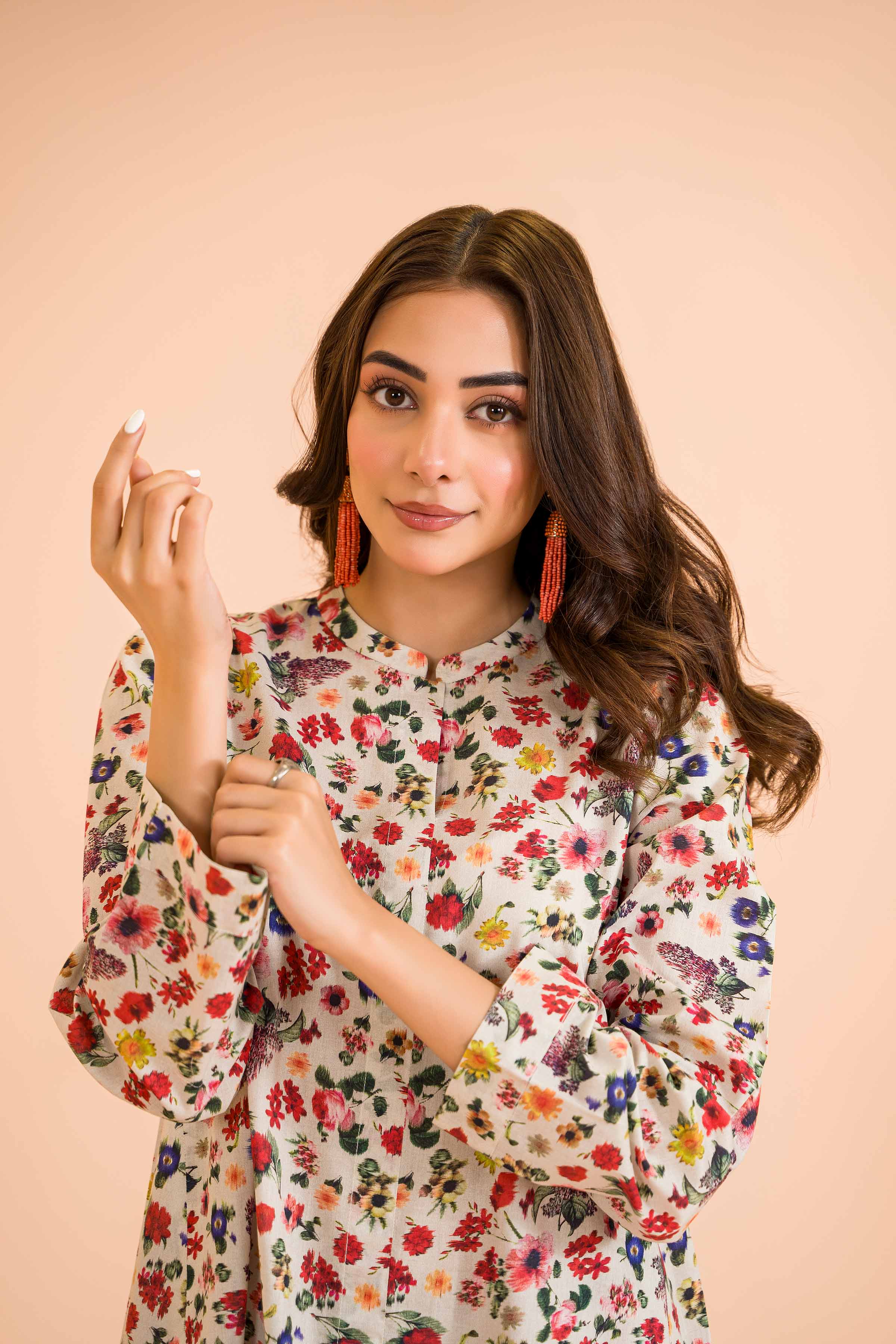 2 Piece - Printed Embroidered Suit - PE24-406 - Image 6