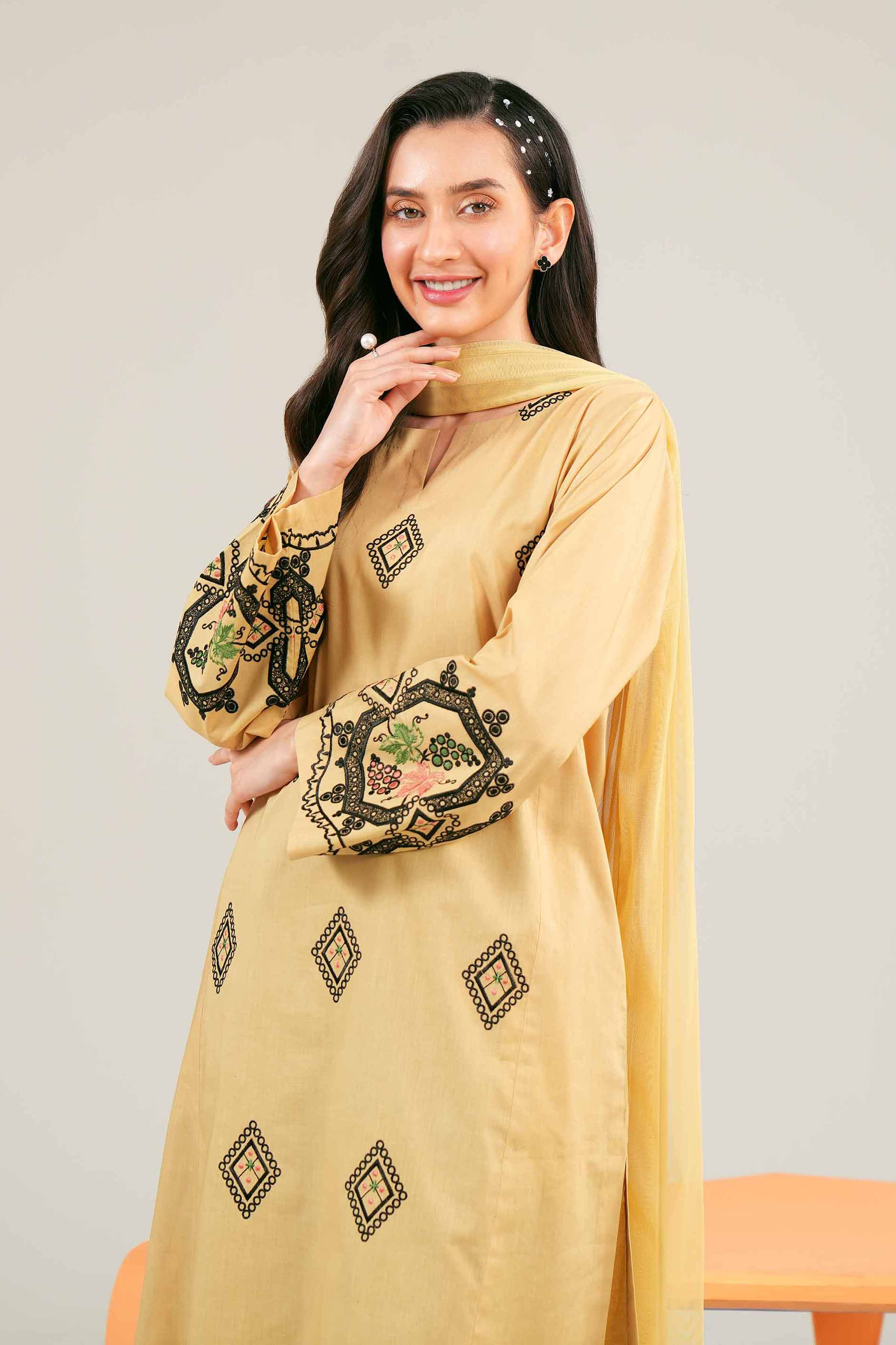 2 Piece - Embroidered Suit - PE24-87 - Image 2