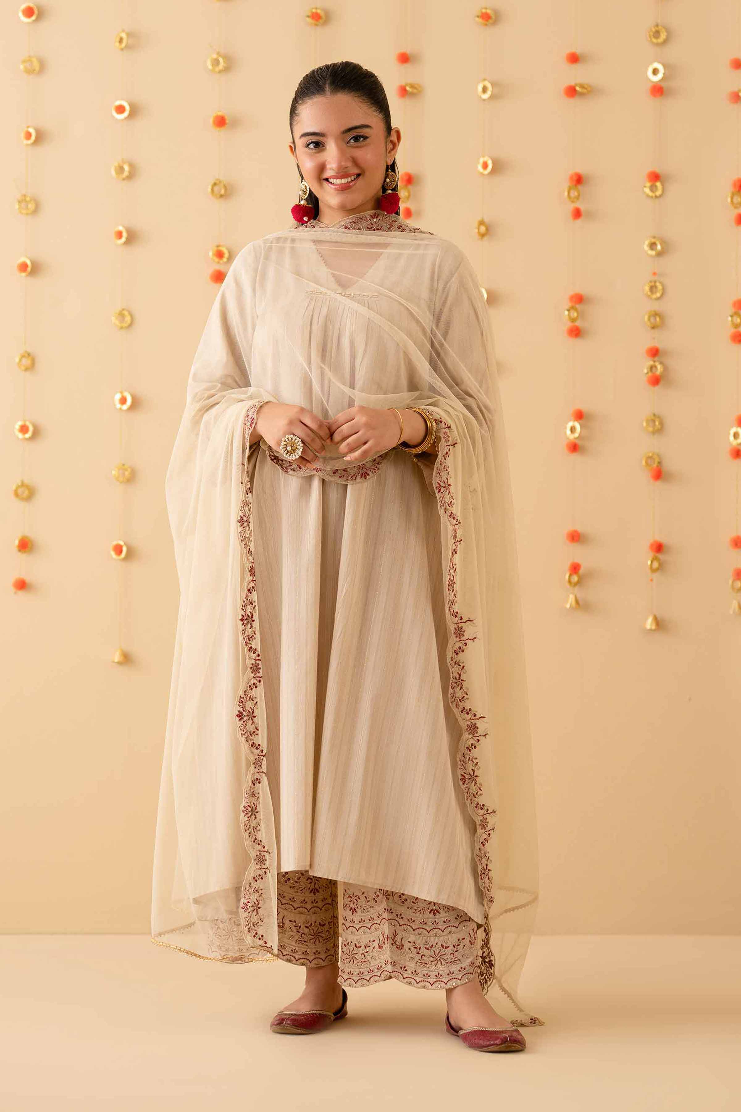 3 Piece - Embroidered Suit - PE25-135 - Image 5