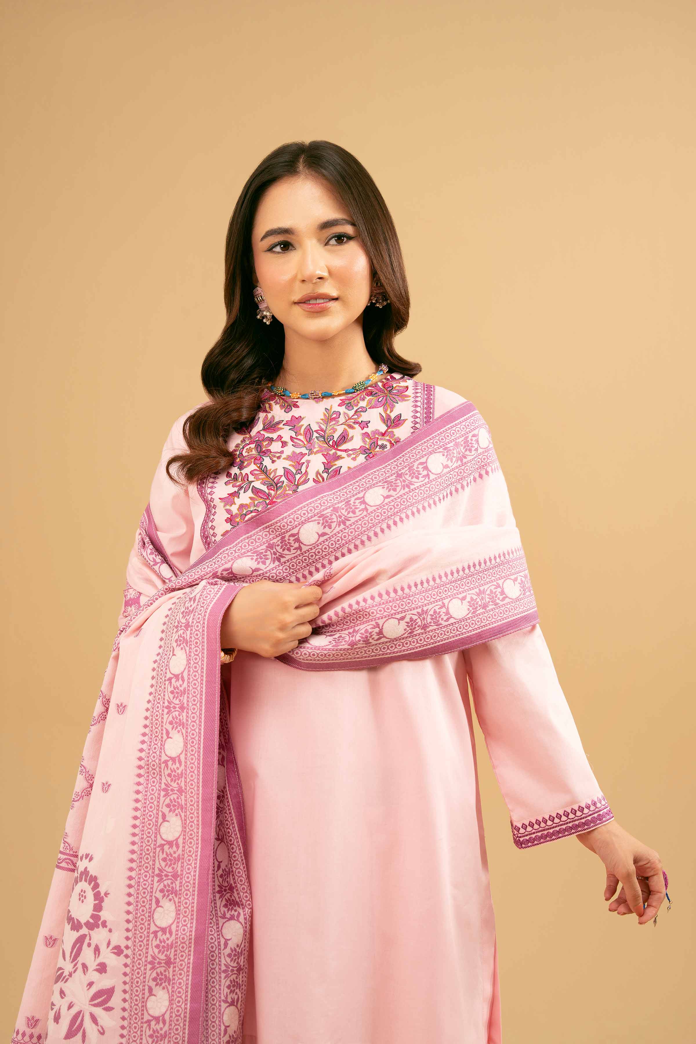 3 Piece - Embroidered Suit - PE25-177 - Image 5