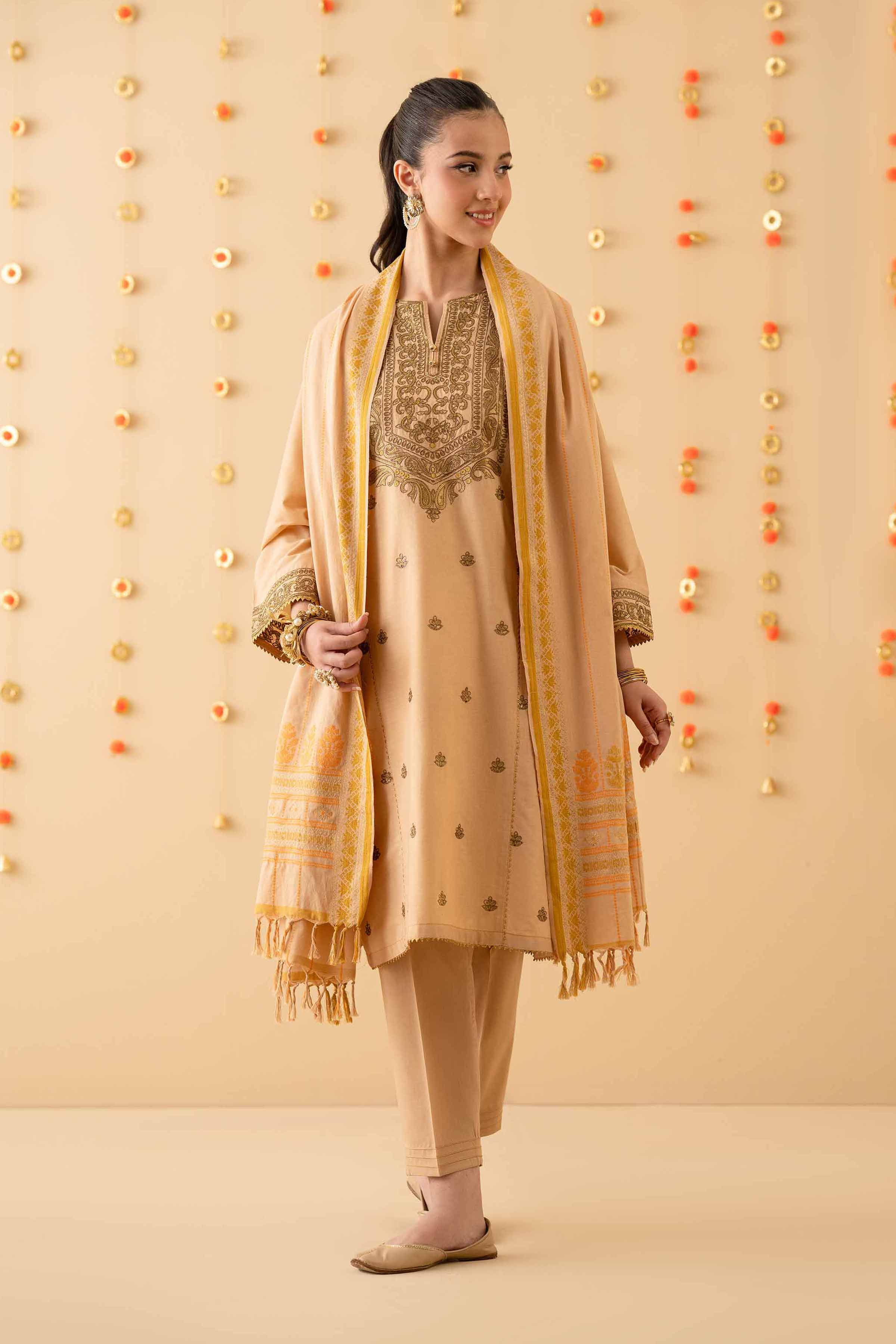 3 Piece - Embroidered Suit - PE25-184 - Image 2