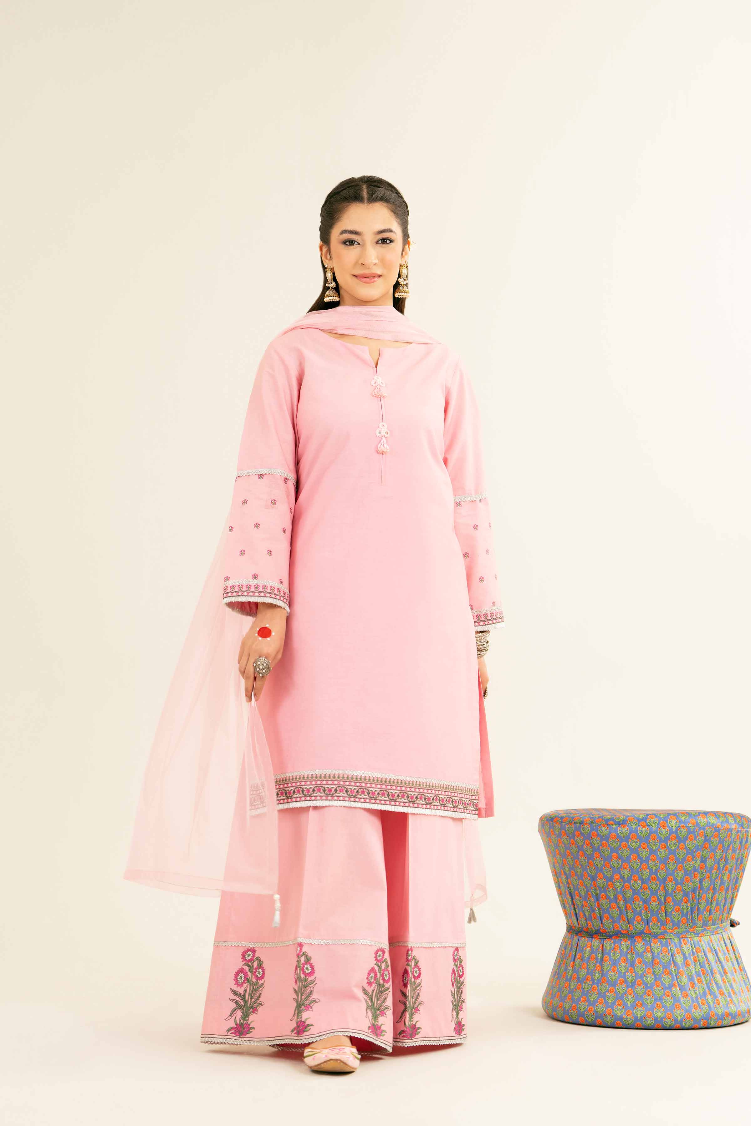 3 Piece - Embroidered Suit - PE25-249 - Image 3