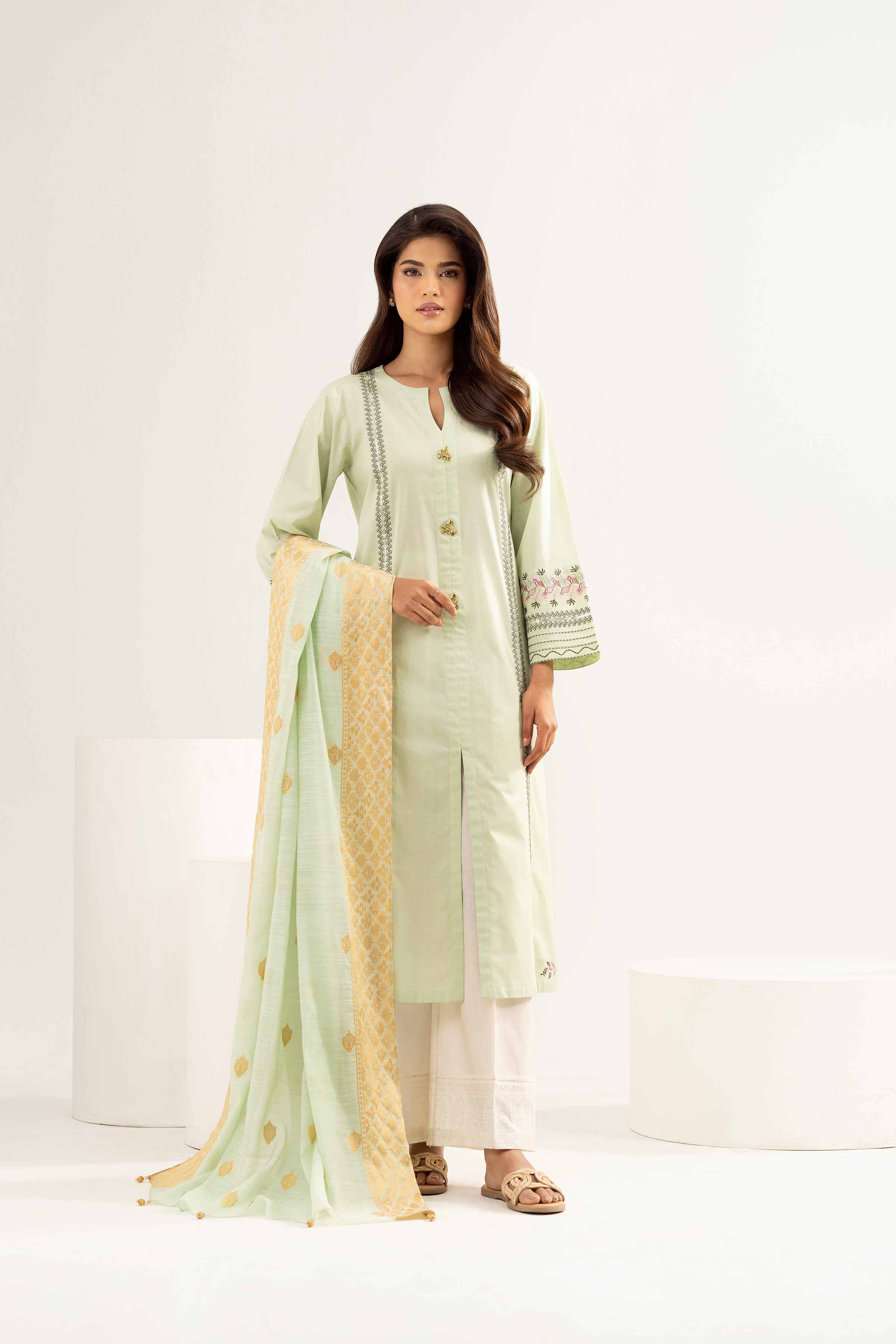 2 Piece - Embroidered Suit - PE25-328 - Image 6