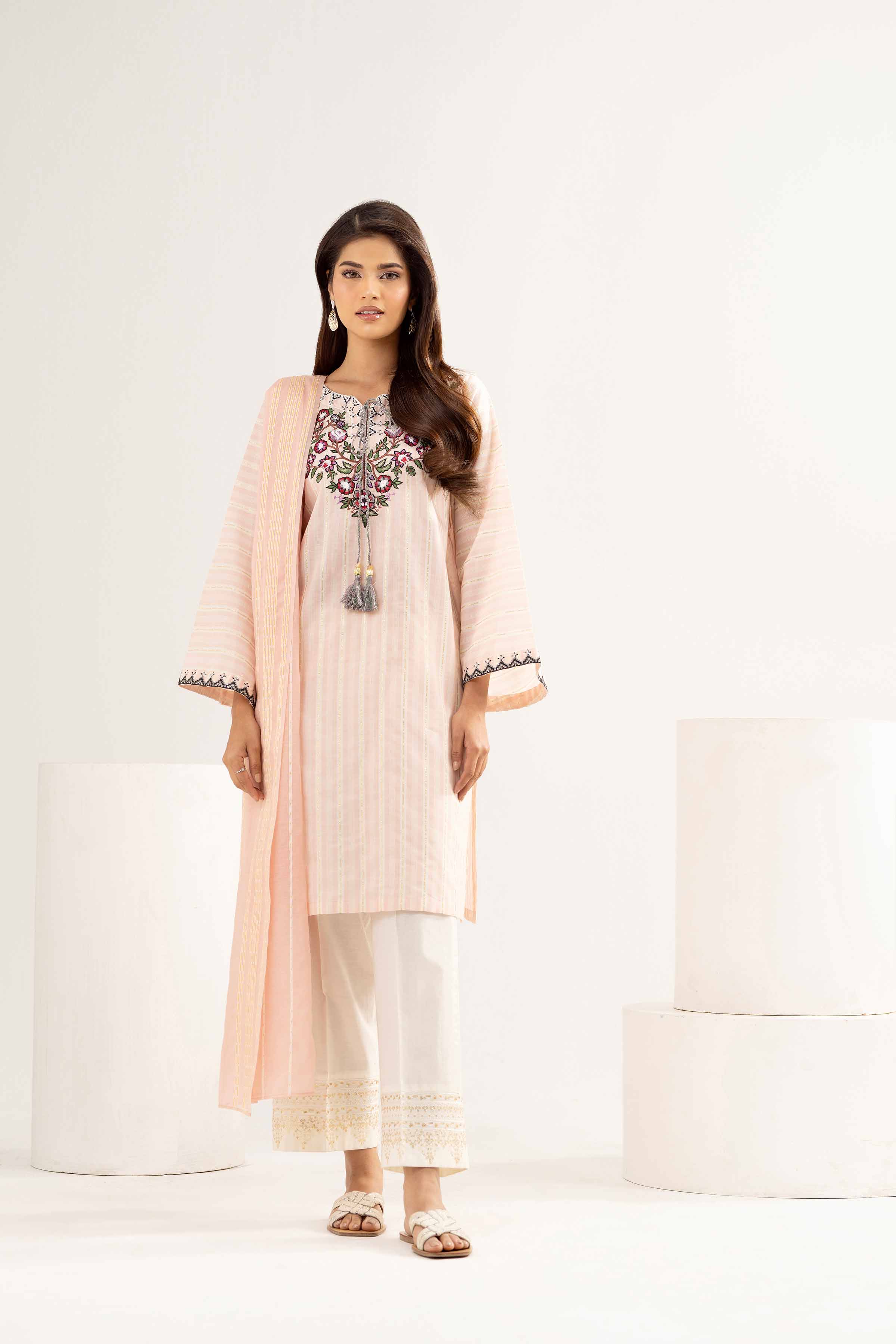 2 Piece - Embroidered Suit - PE25-358 - Image 4