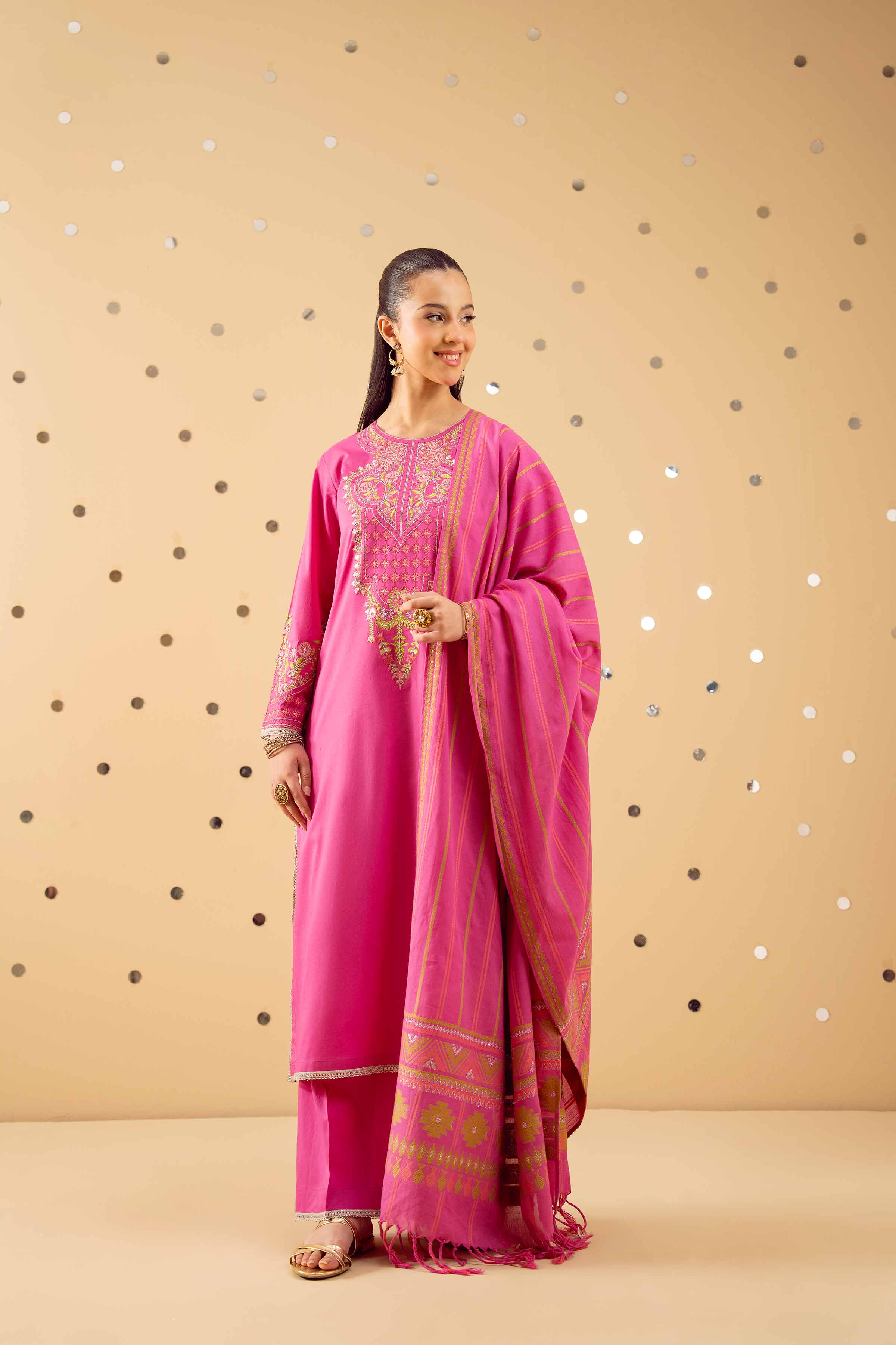 3 Piece - Embroidered Suit - PE25-371 - Image 4