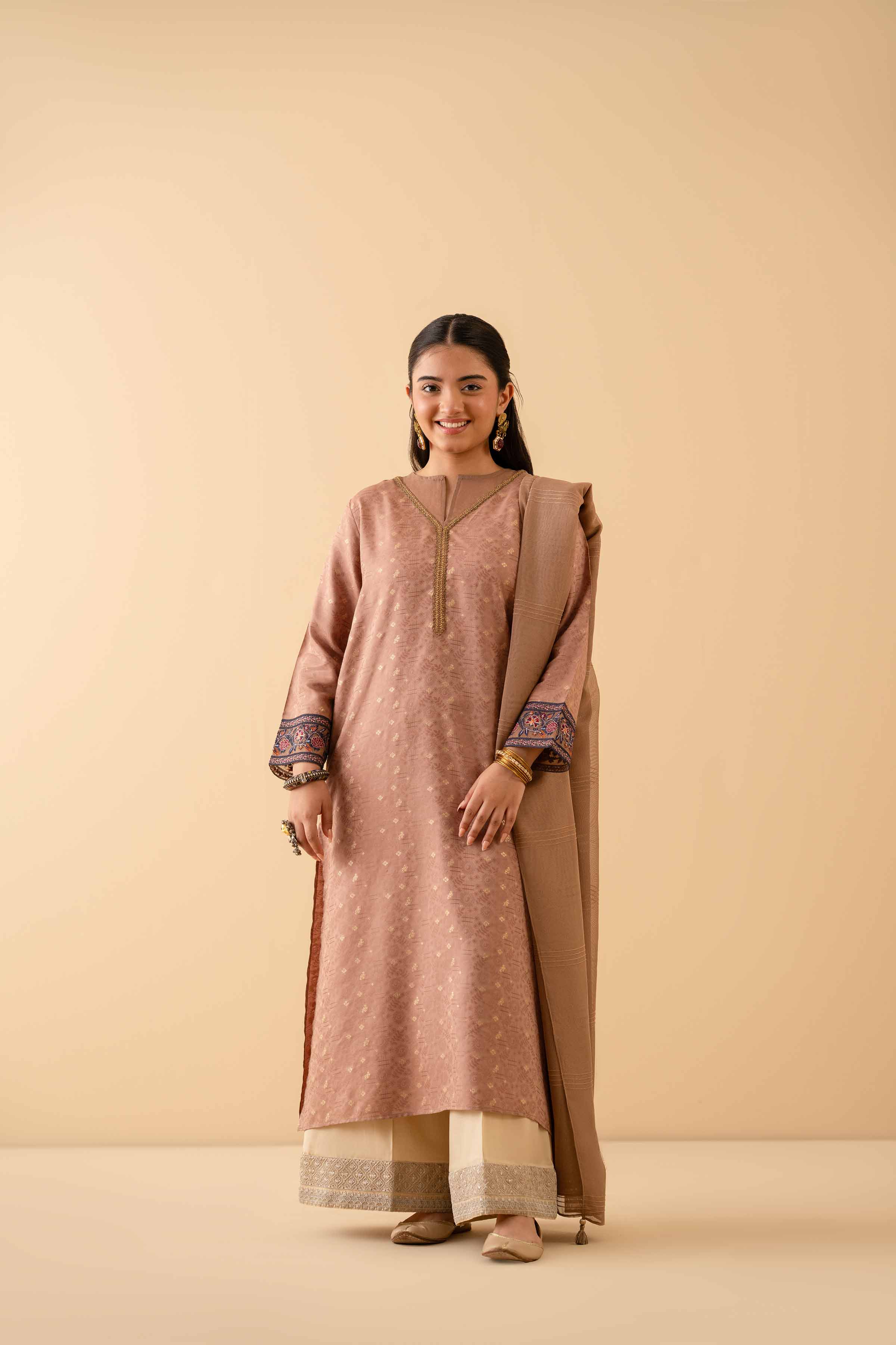 2 Piece - Embroidered Suit - PE25-384 - Image 4