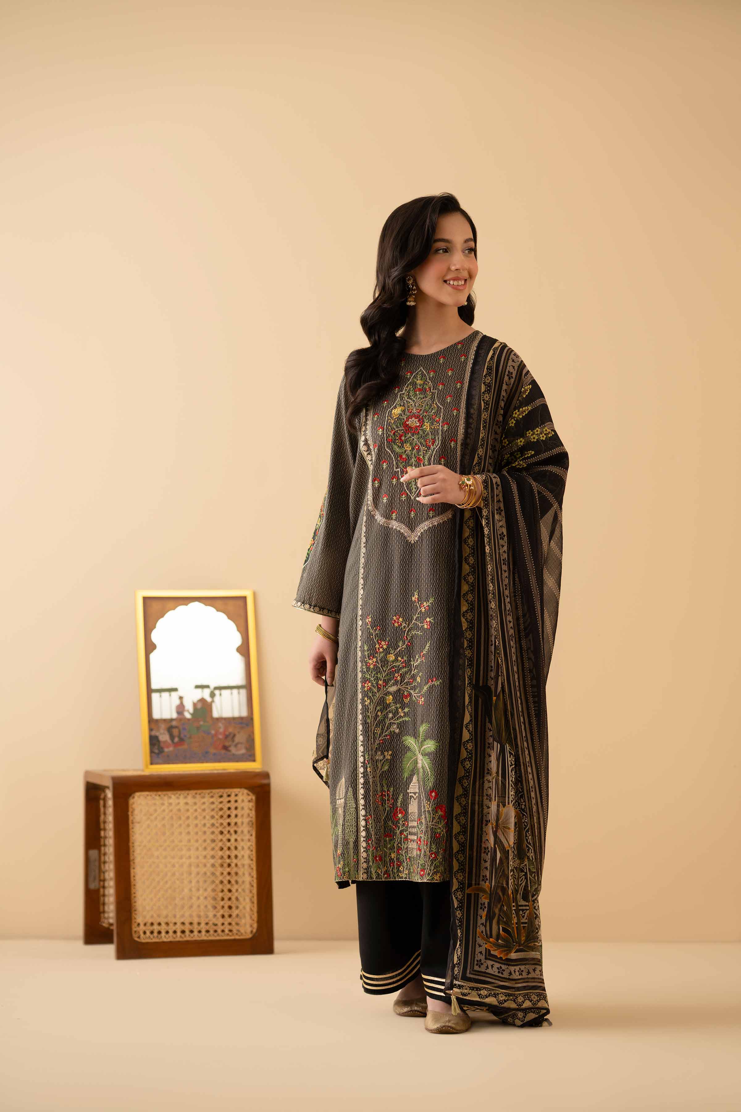 2 Piece - Printed Embroidered Suit - PE25-475 - Image 20