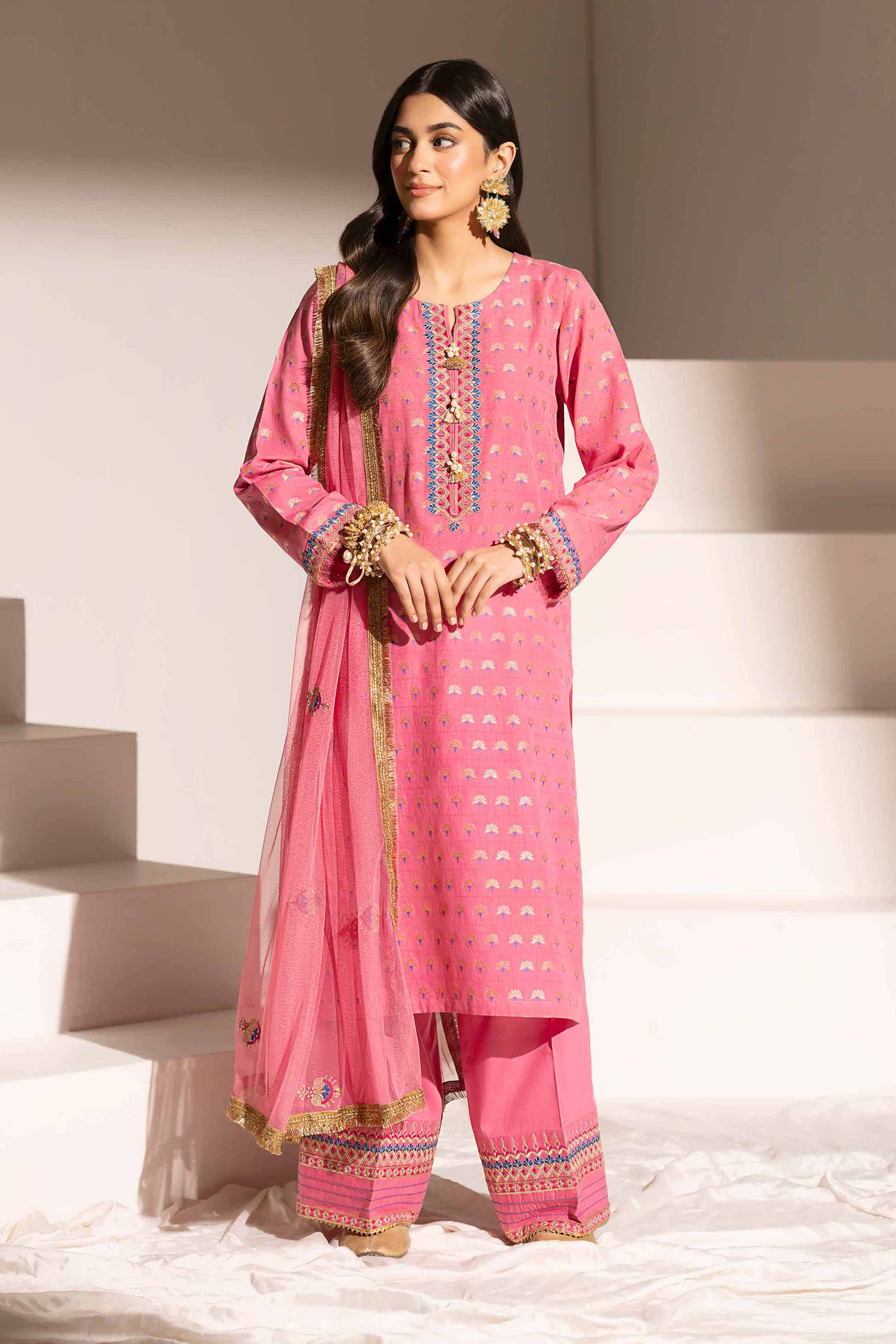 3 Piece - Embroidered Suit - PE25-76 - Image 2