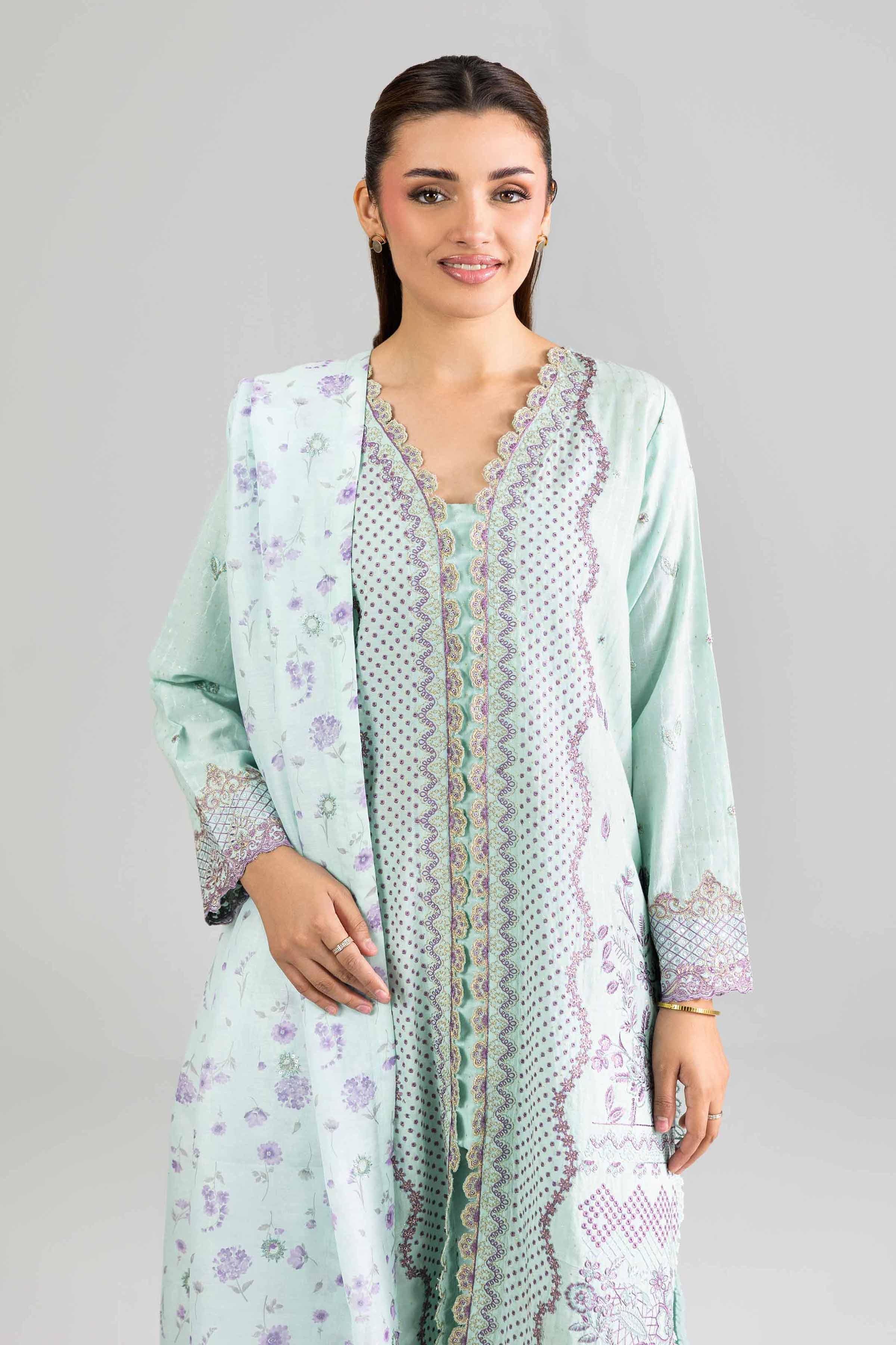 3 Piece - Embroidered Suit - PE26-114 - Image 2